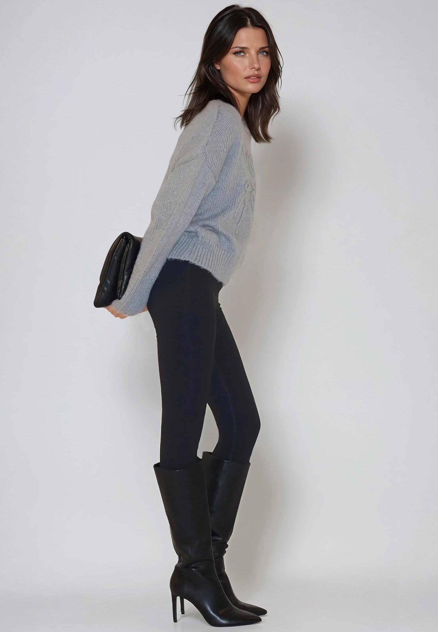 LOVE JUMPER GREY MARL