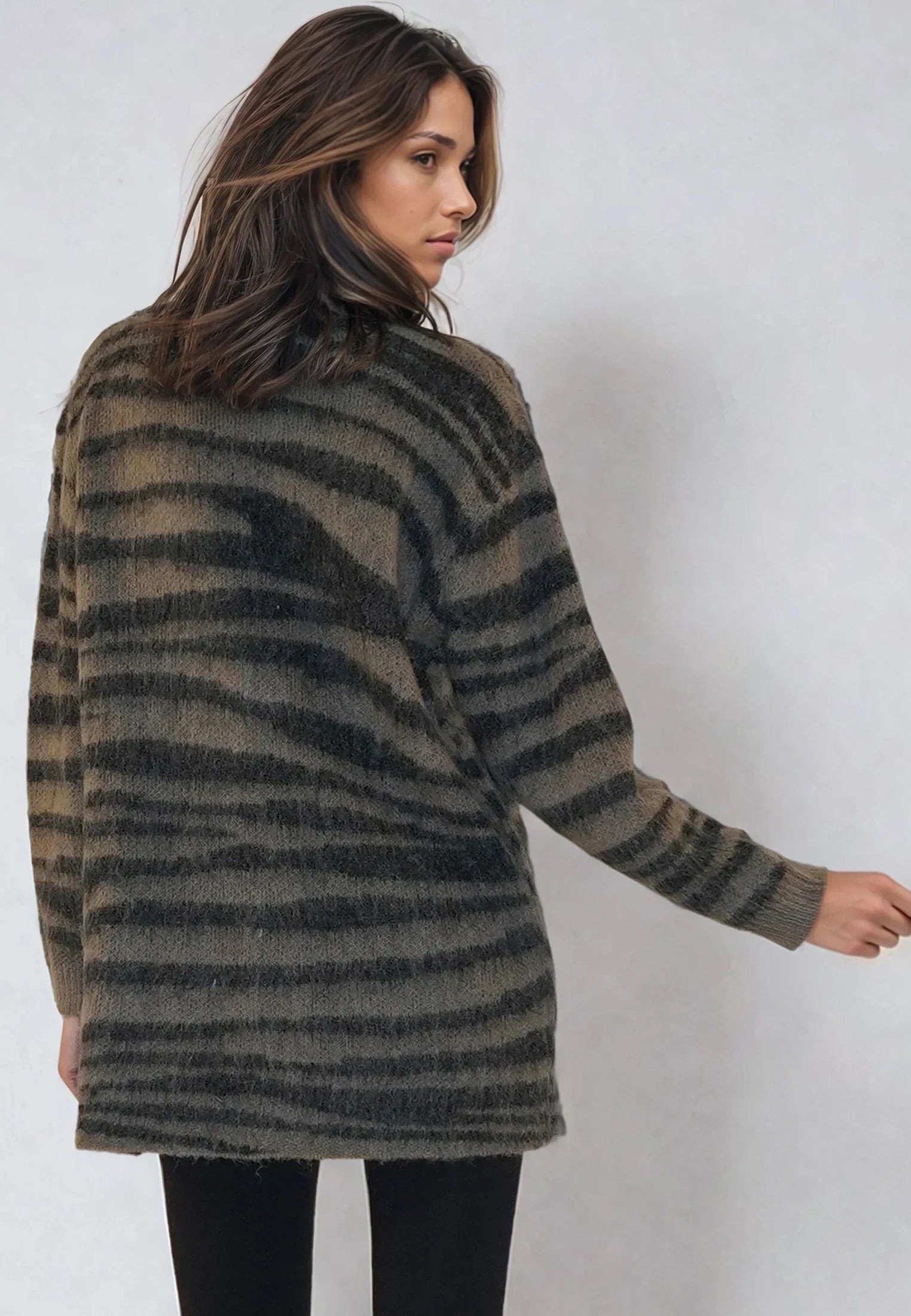 MAXIMUM JUMPER DRESS ZEBRA JACQUARD