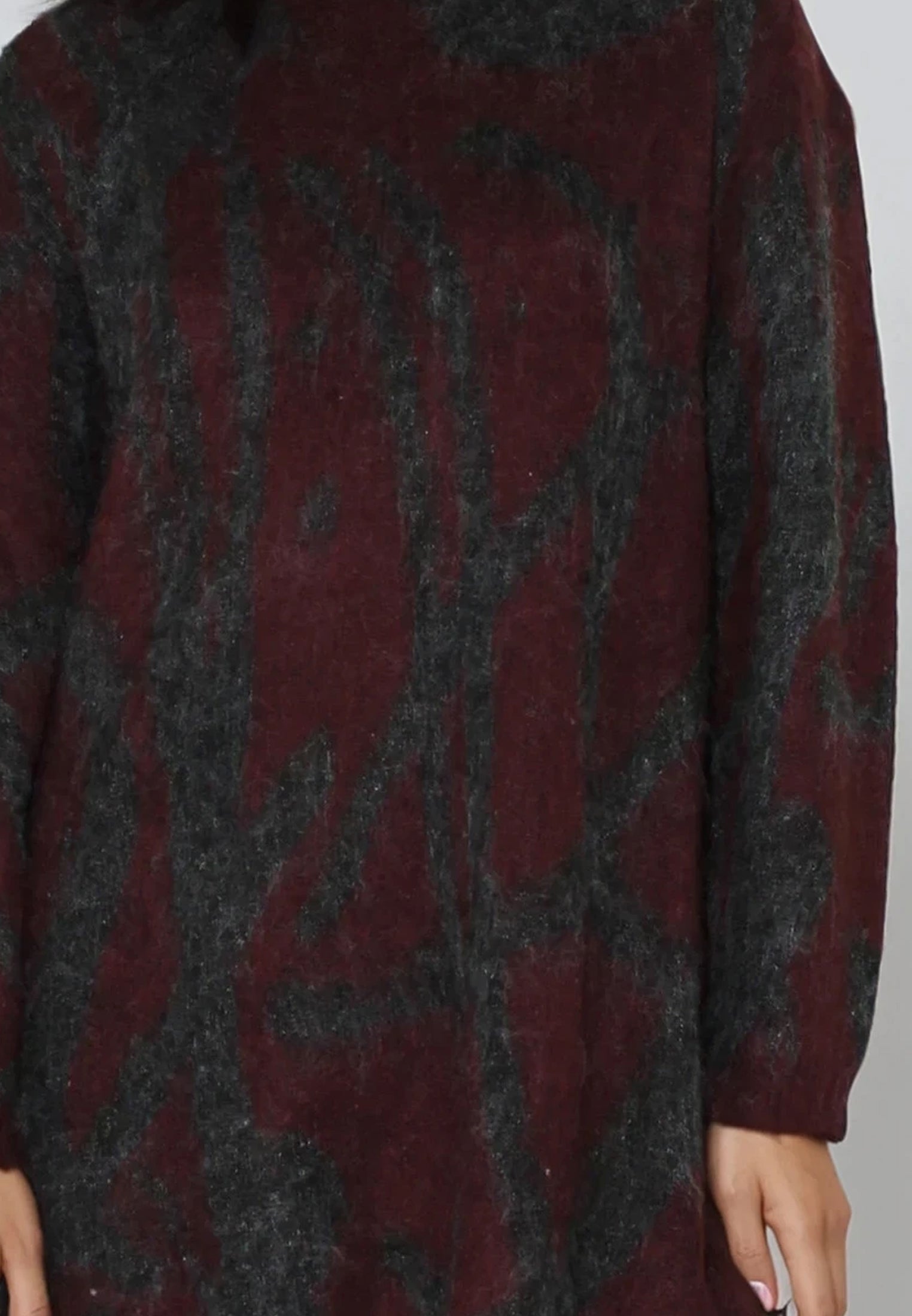 MAYA JUMPER DRESS CHARCOAL & PORT