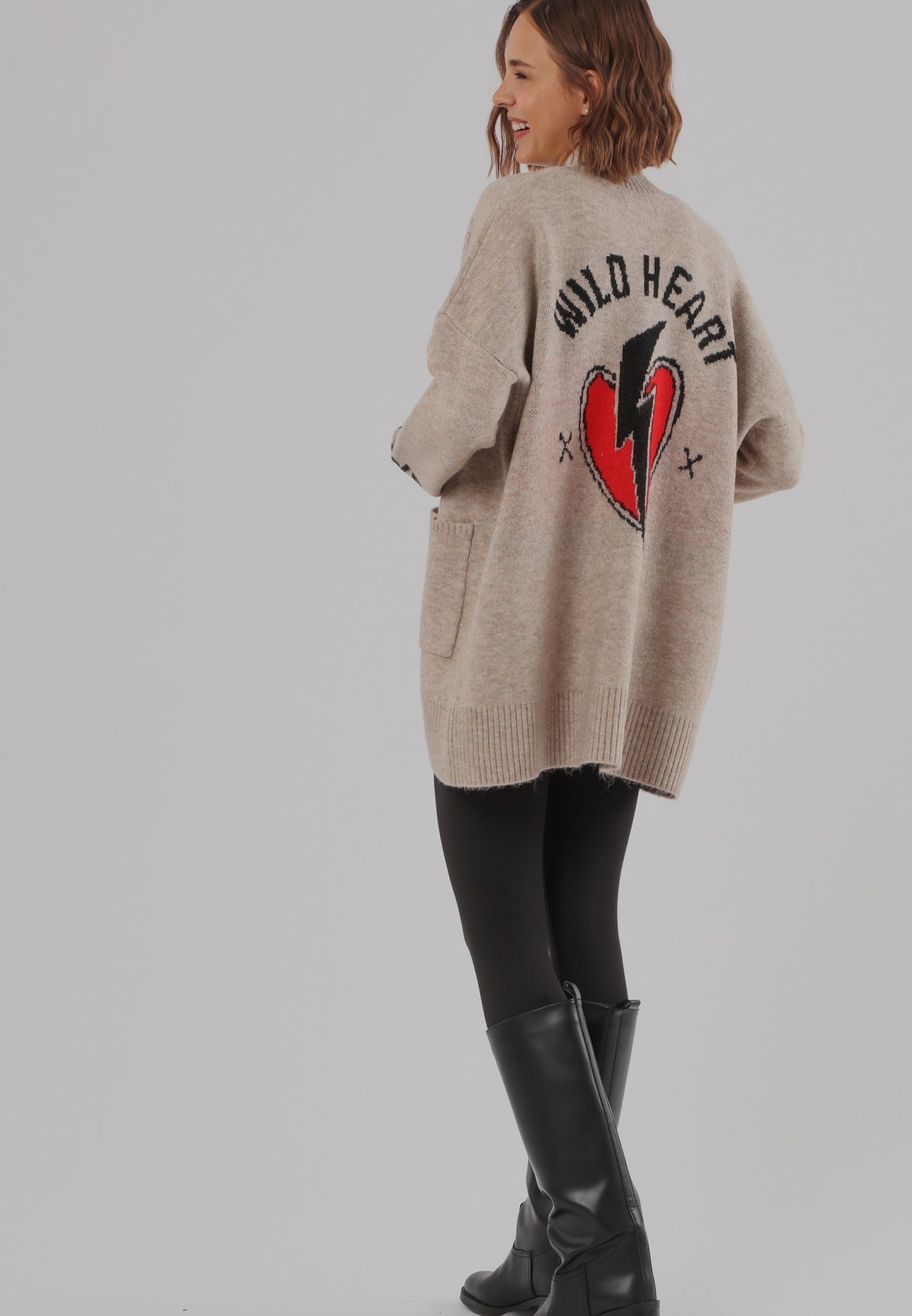 WILD HEART CARDIGAN BEIGE