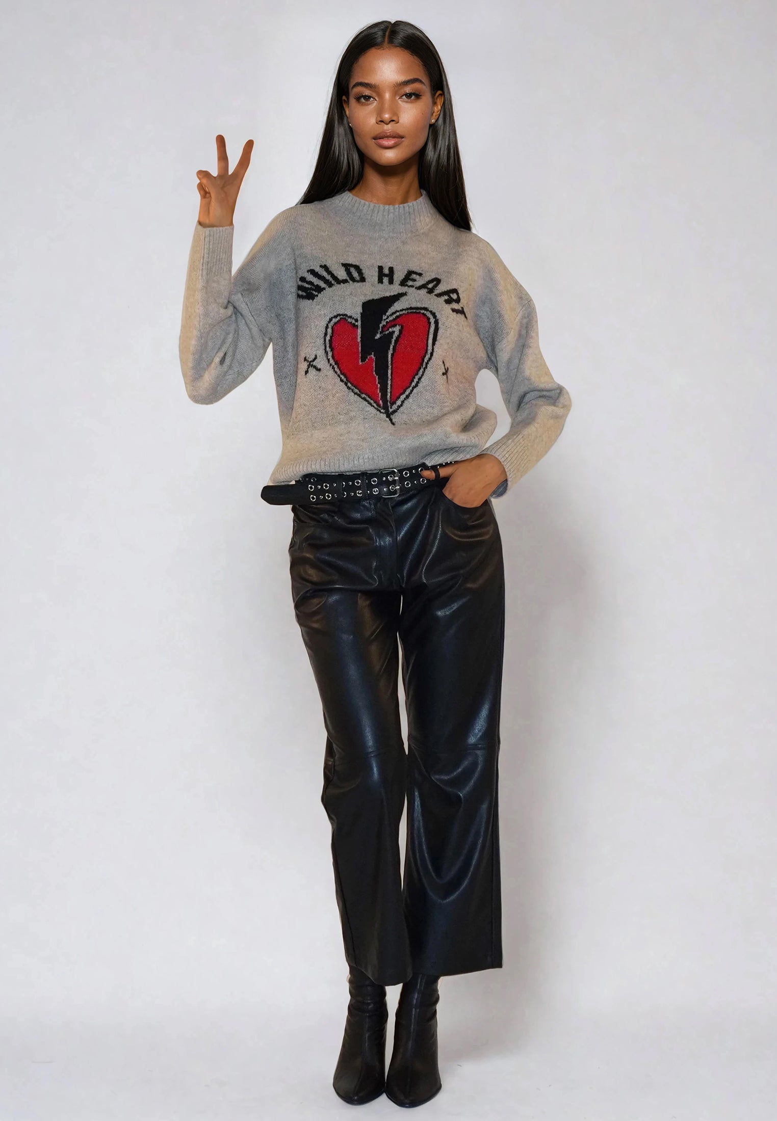 WILD HEART JUMPER BEIGE