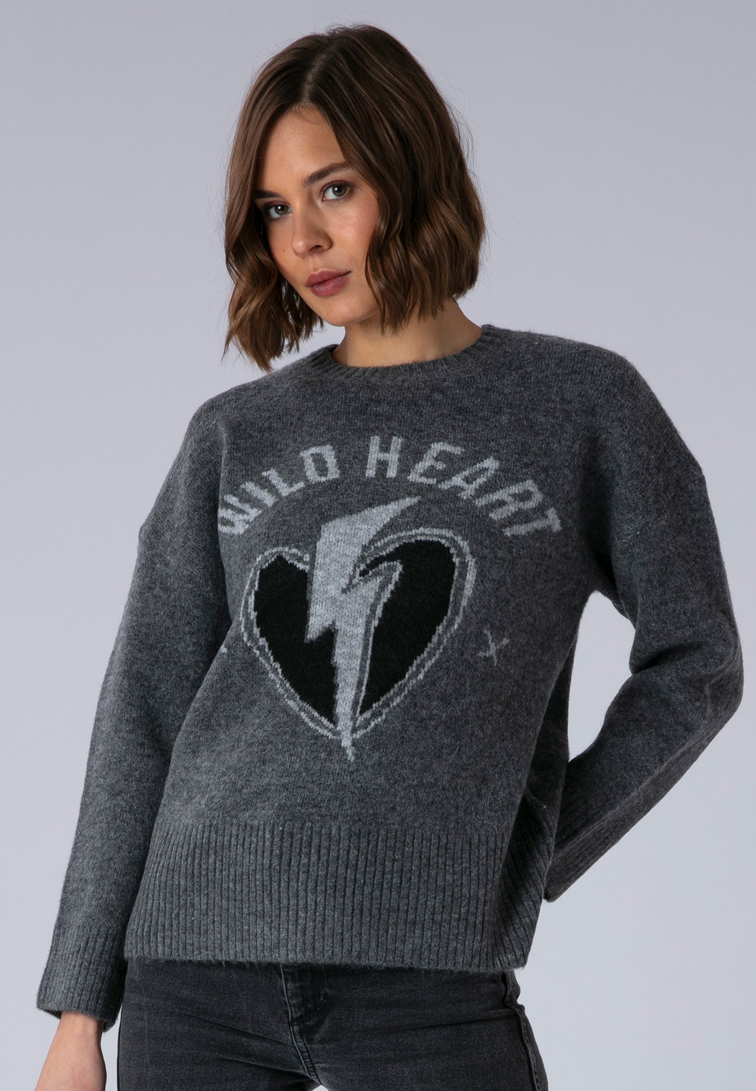 WILD HEART JUMPER CHARCOAL