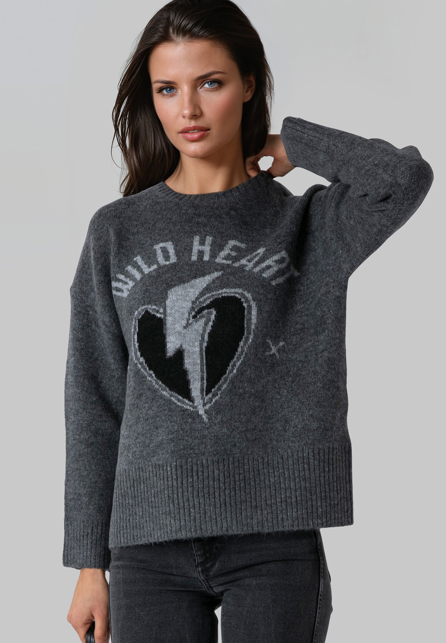 WILD HEART JUMPER CHARCOAL