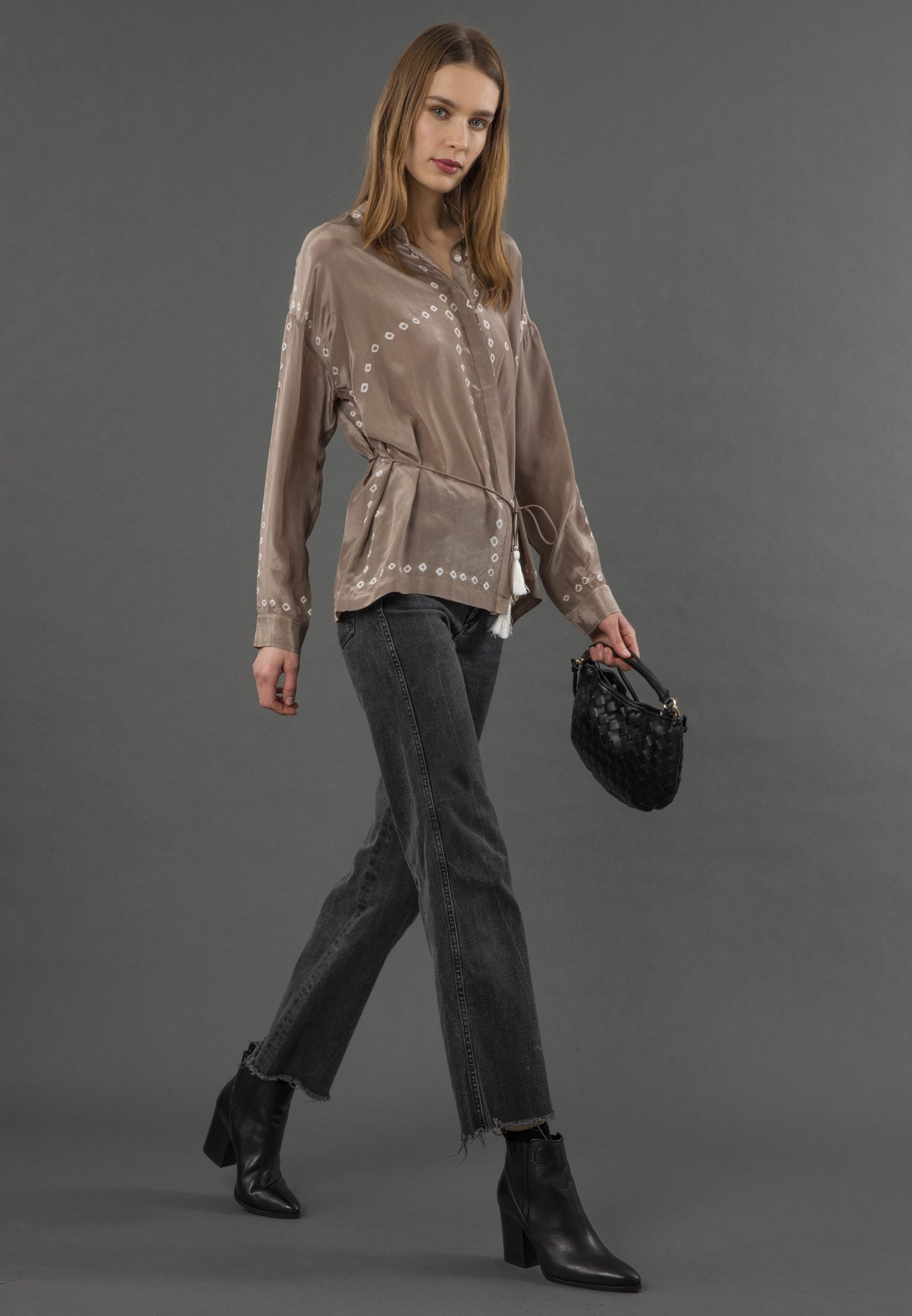 LOLA SHIRT BRINDLE & BLACK