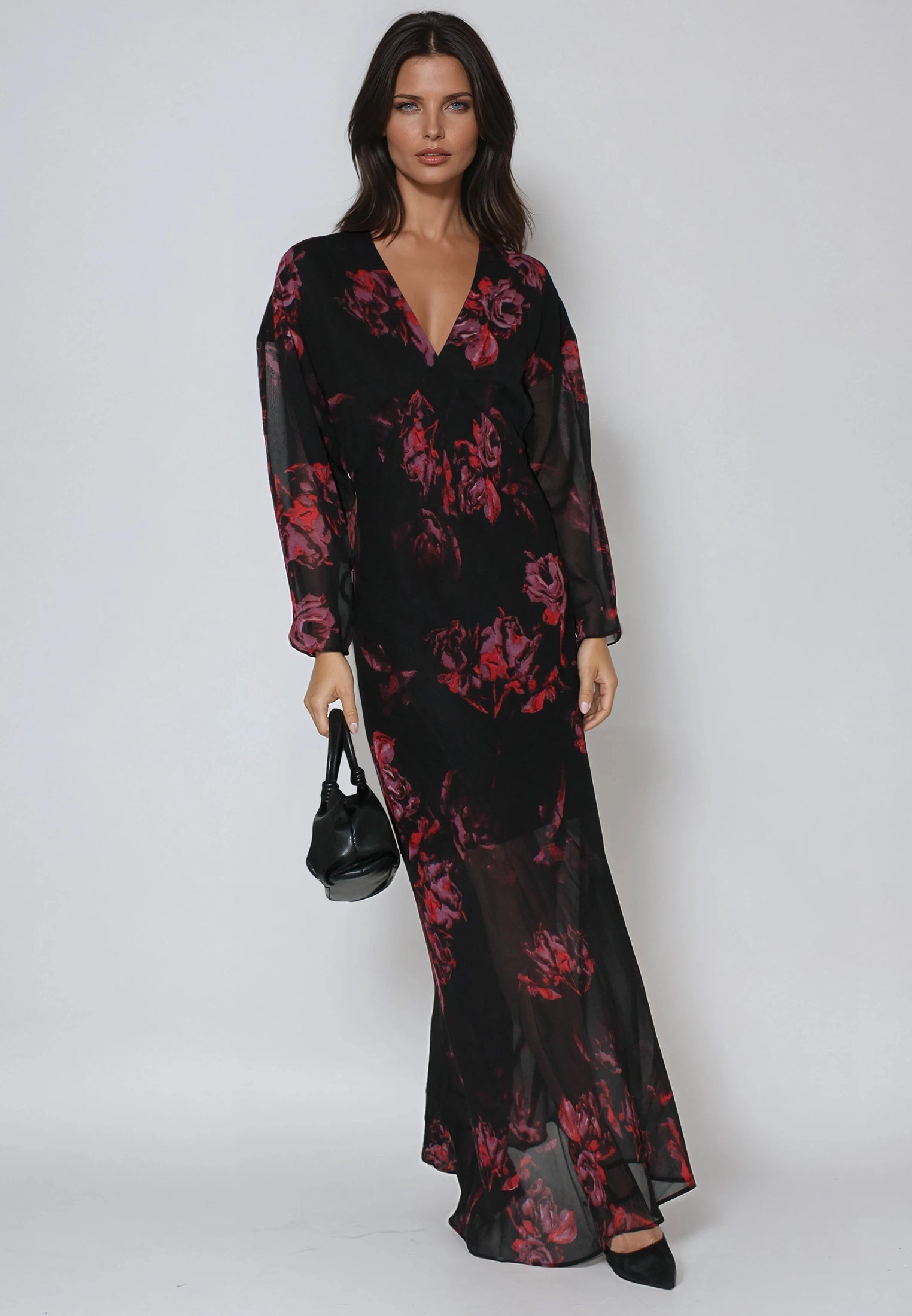 LILY MAXI DRESS FADE RED