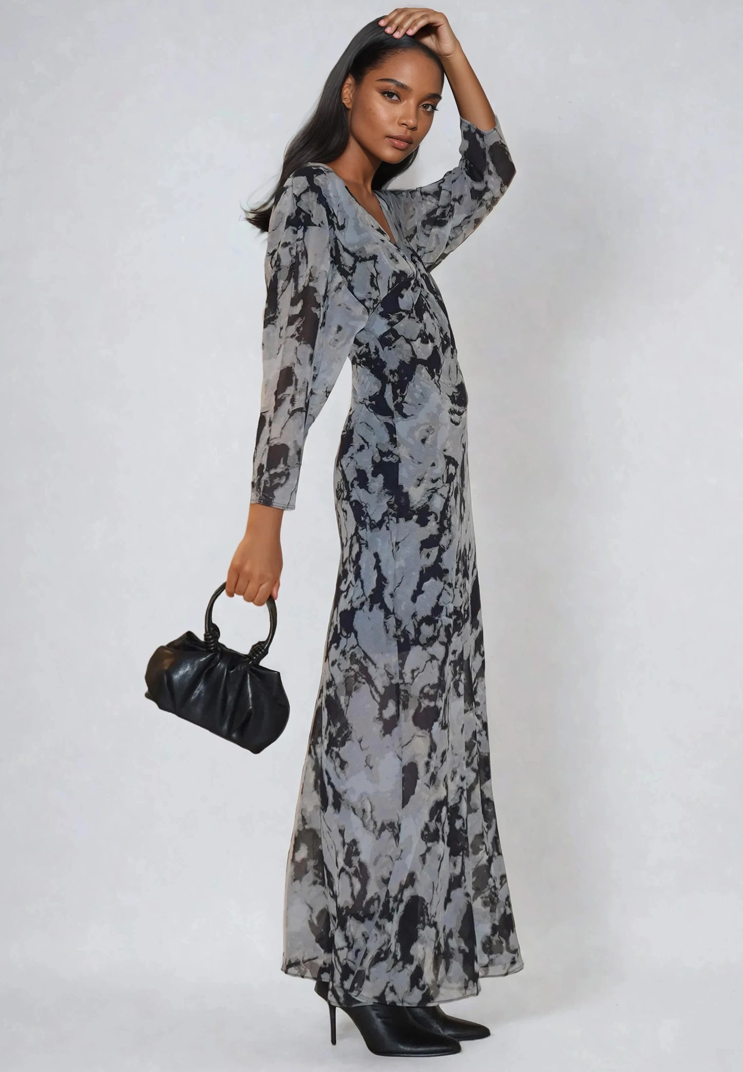 LILY MAXI DRESS SOLVENT BRINDLE