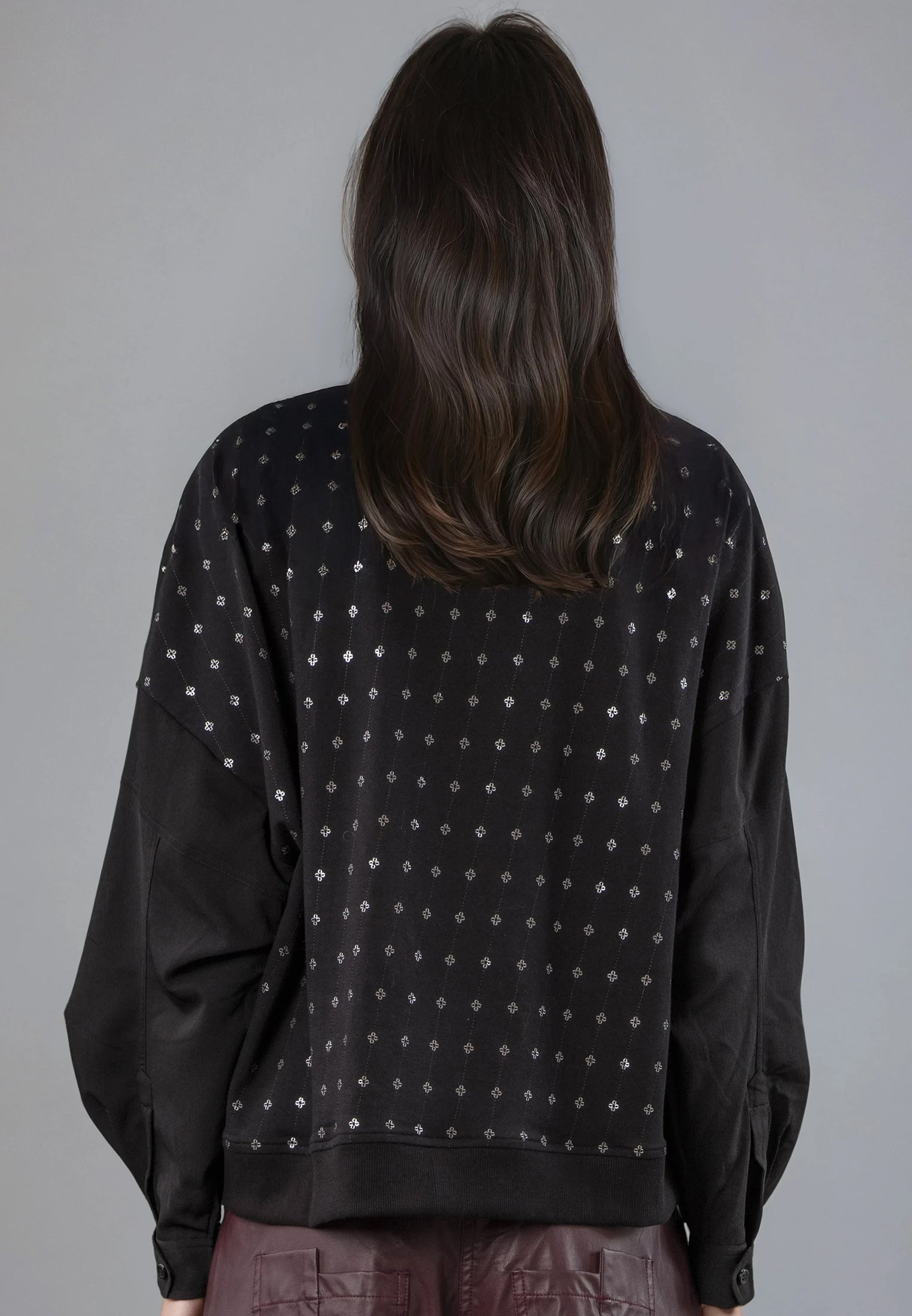 MILA JUMPER BLACK WITH BEADING