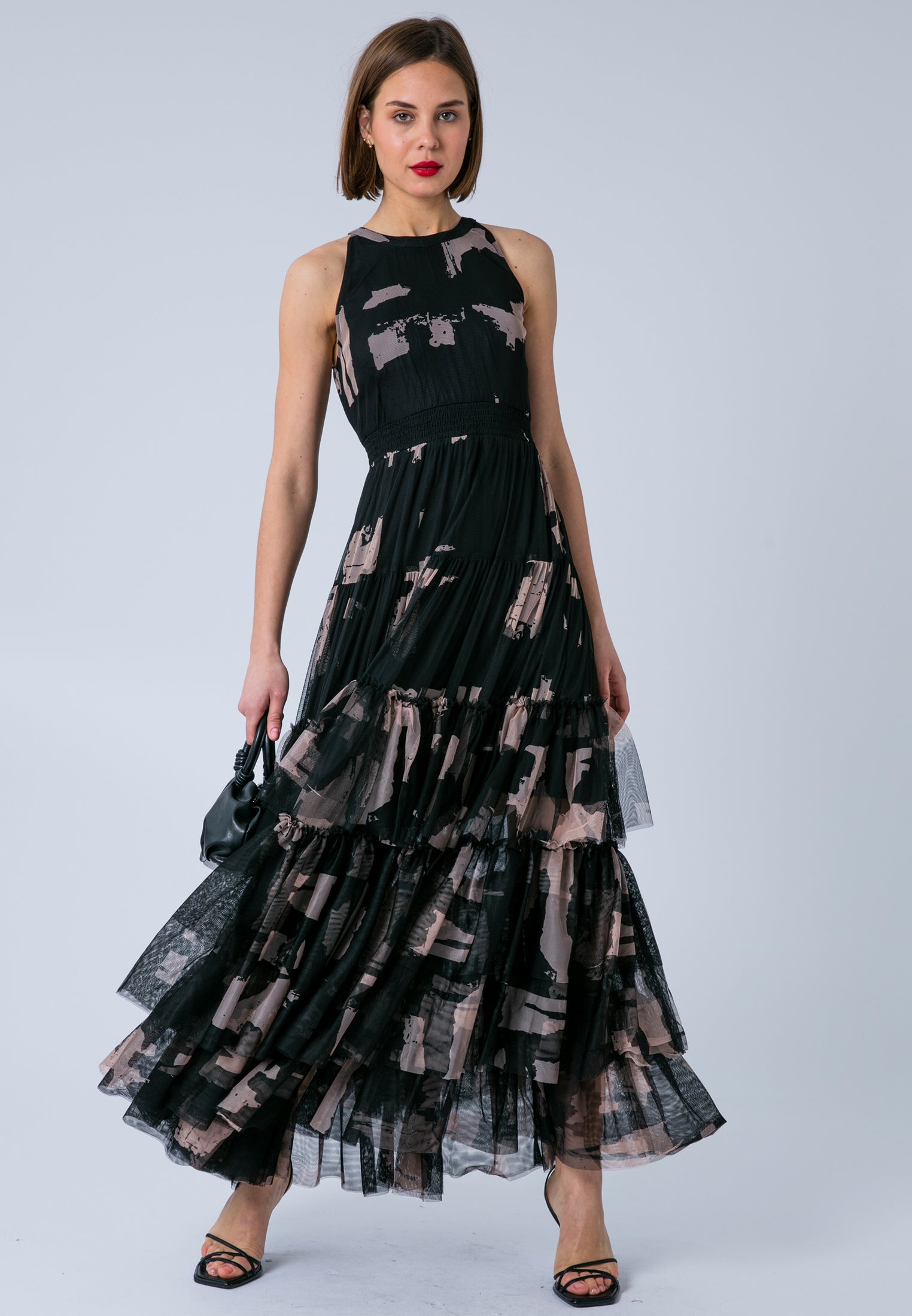 MYLA MAXI DRESS FACADE BLACK & ASHES