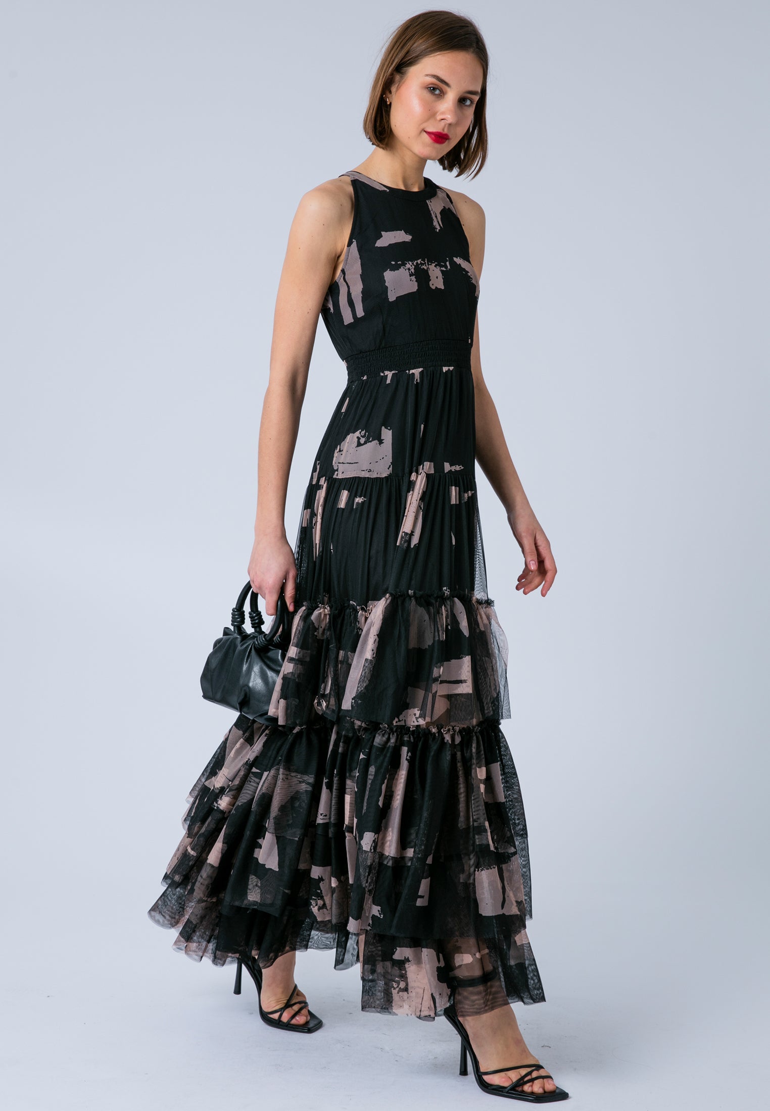 MYLA MAXI DRESS FACADE BLACK & ASHES