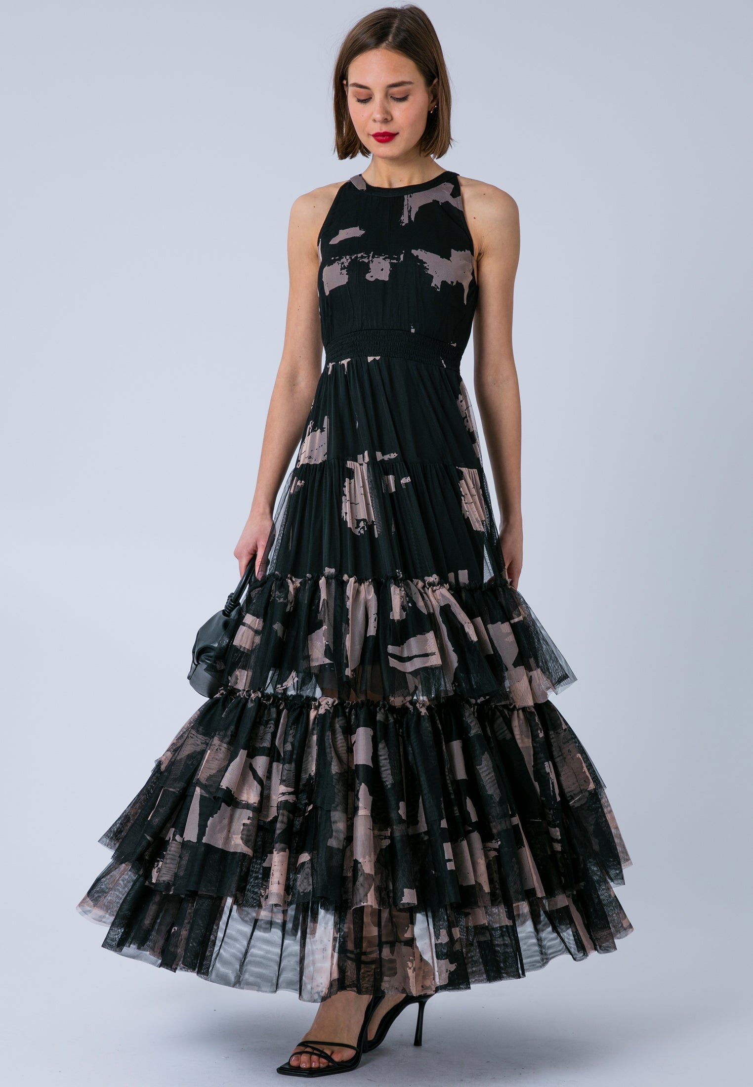 MYLA MAXI DRESS FACADE BLACK & ASHES