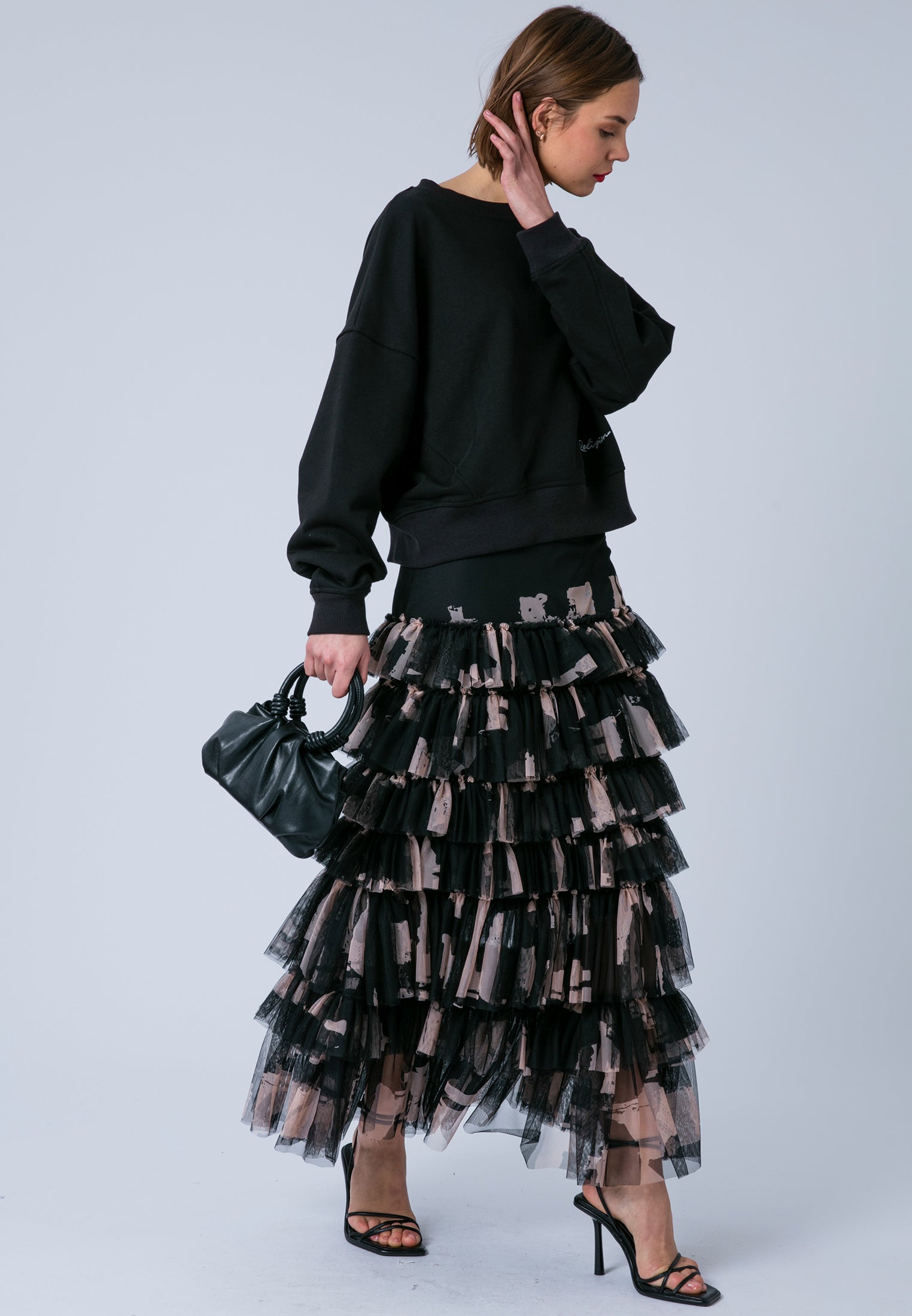 MYLA SKIRT FACADE BLACK & ASHES