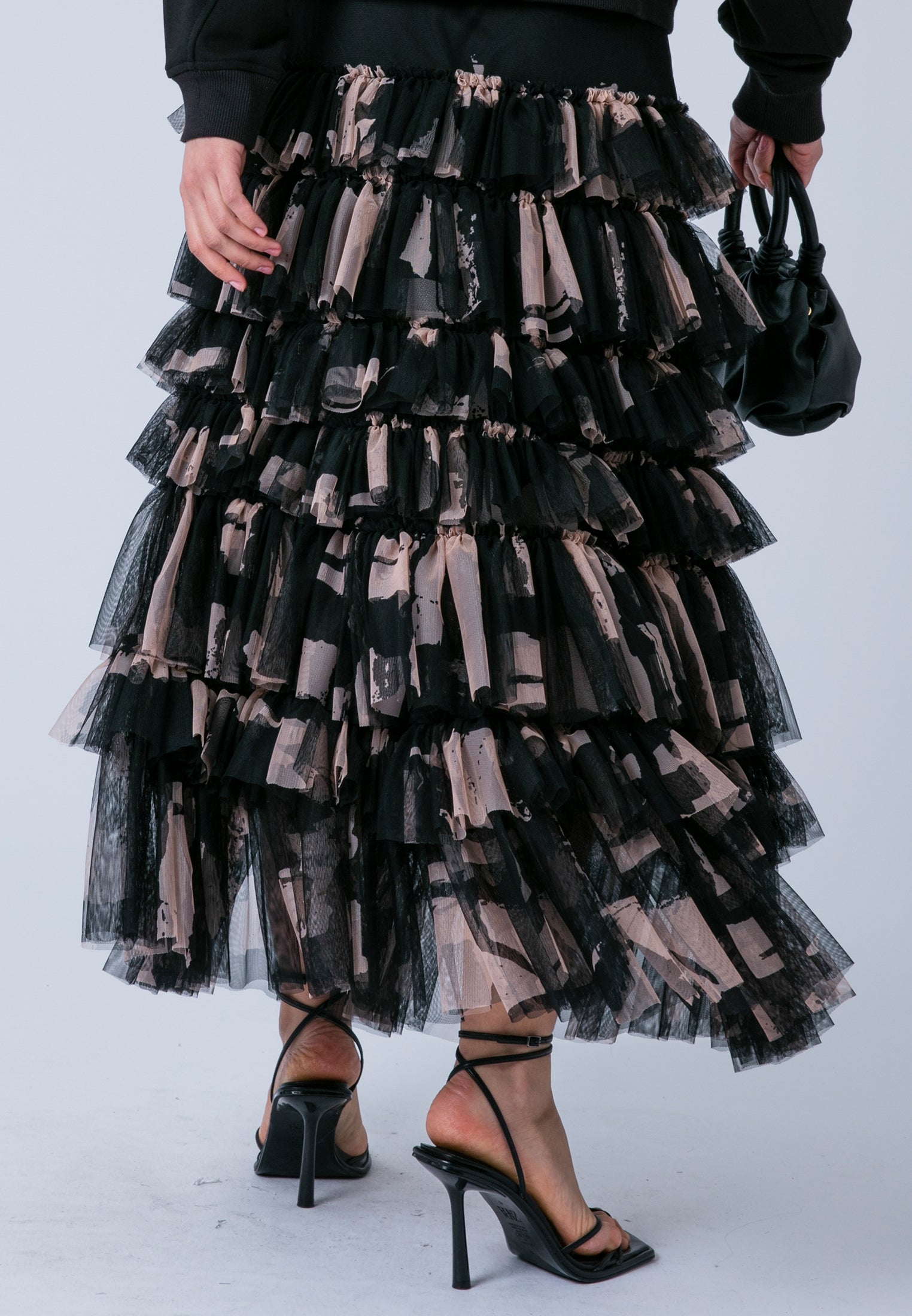 MYLA SKIRT FACADE BLACK & ASHES