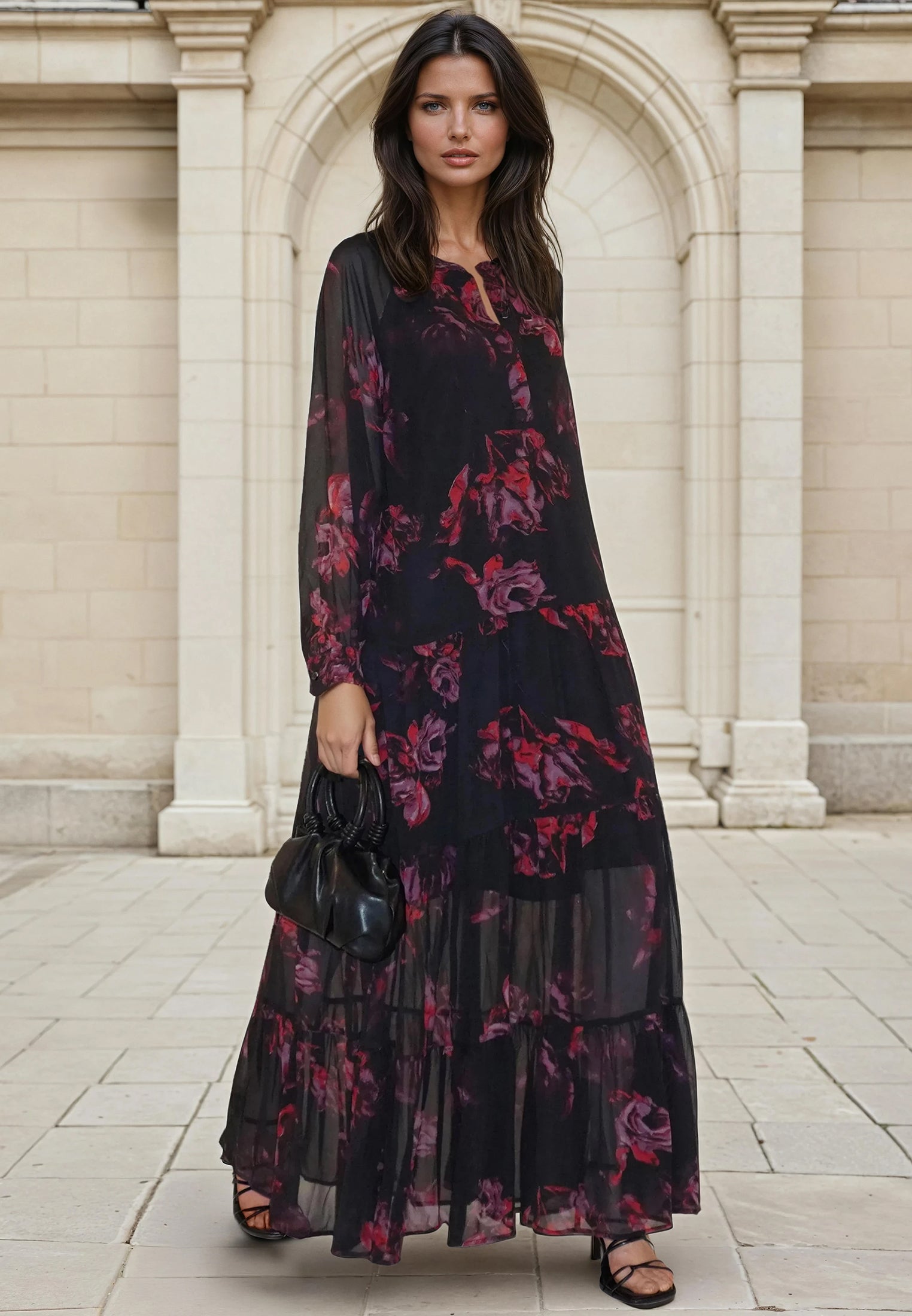 ZOE MAXI DRESS FADE RED
