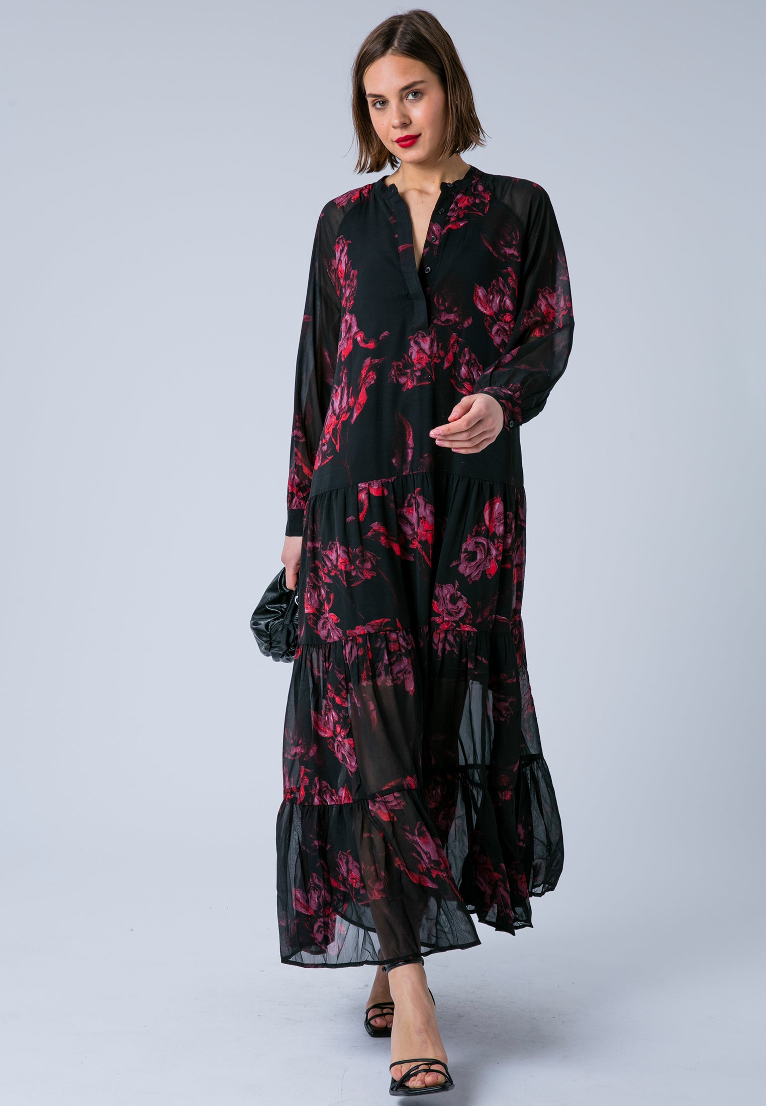 ZOE MAXI DRESS FADE RED