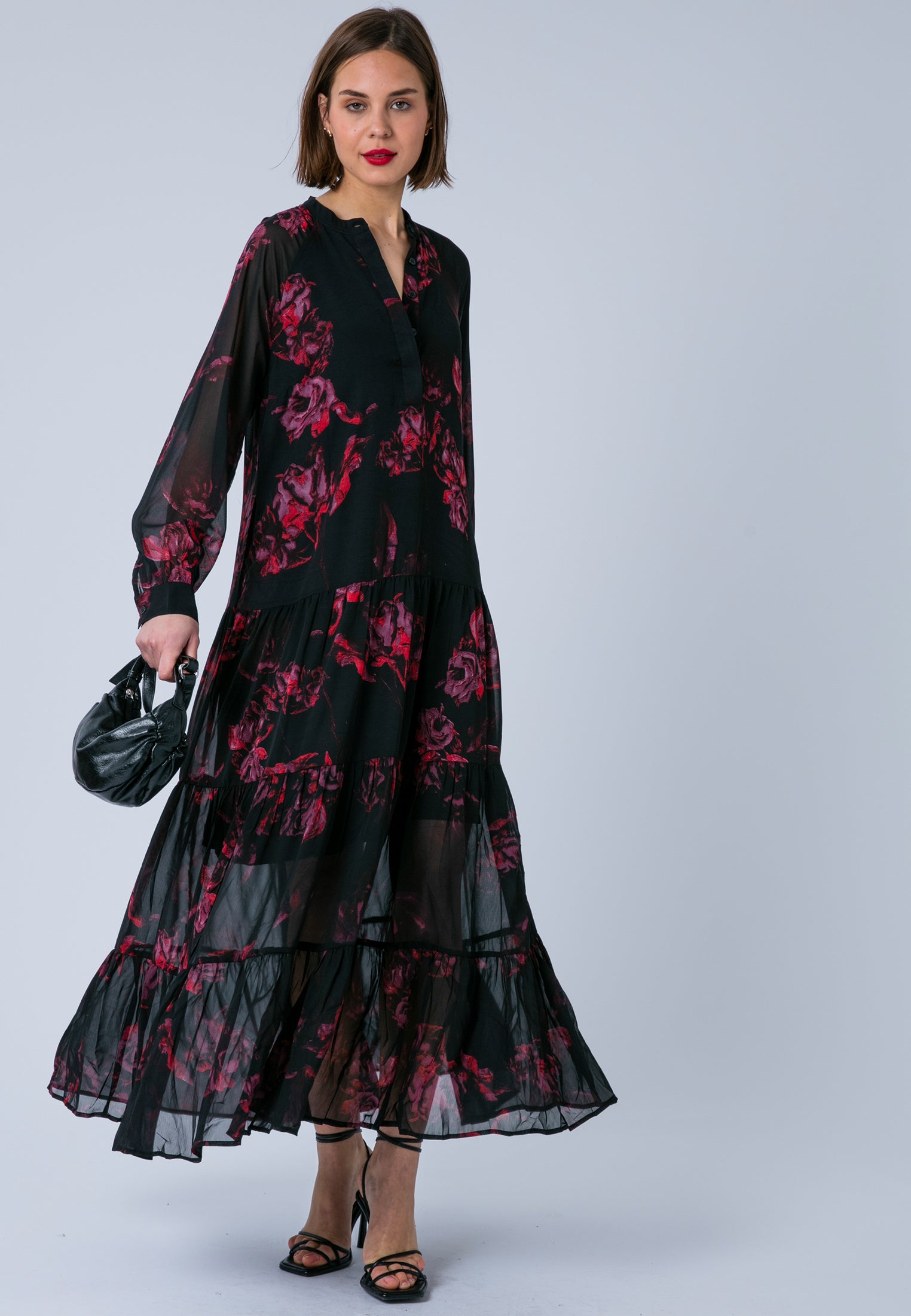 ZOE MAXI DRESS FADE RED