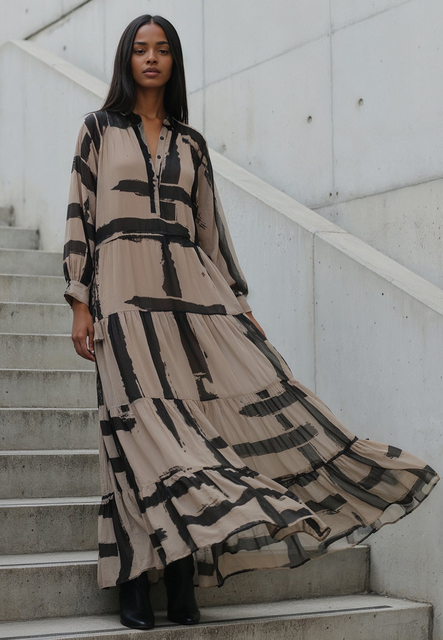 ZOE MAXI DRESS SELVAGE COCO