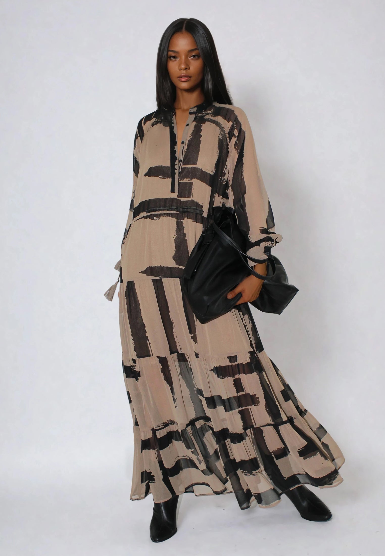 ZOE MAXI DRESS SELVAGE COCO