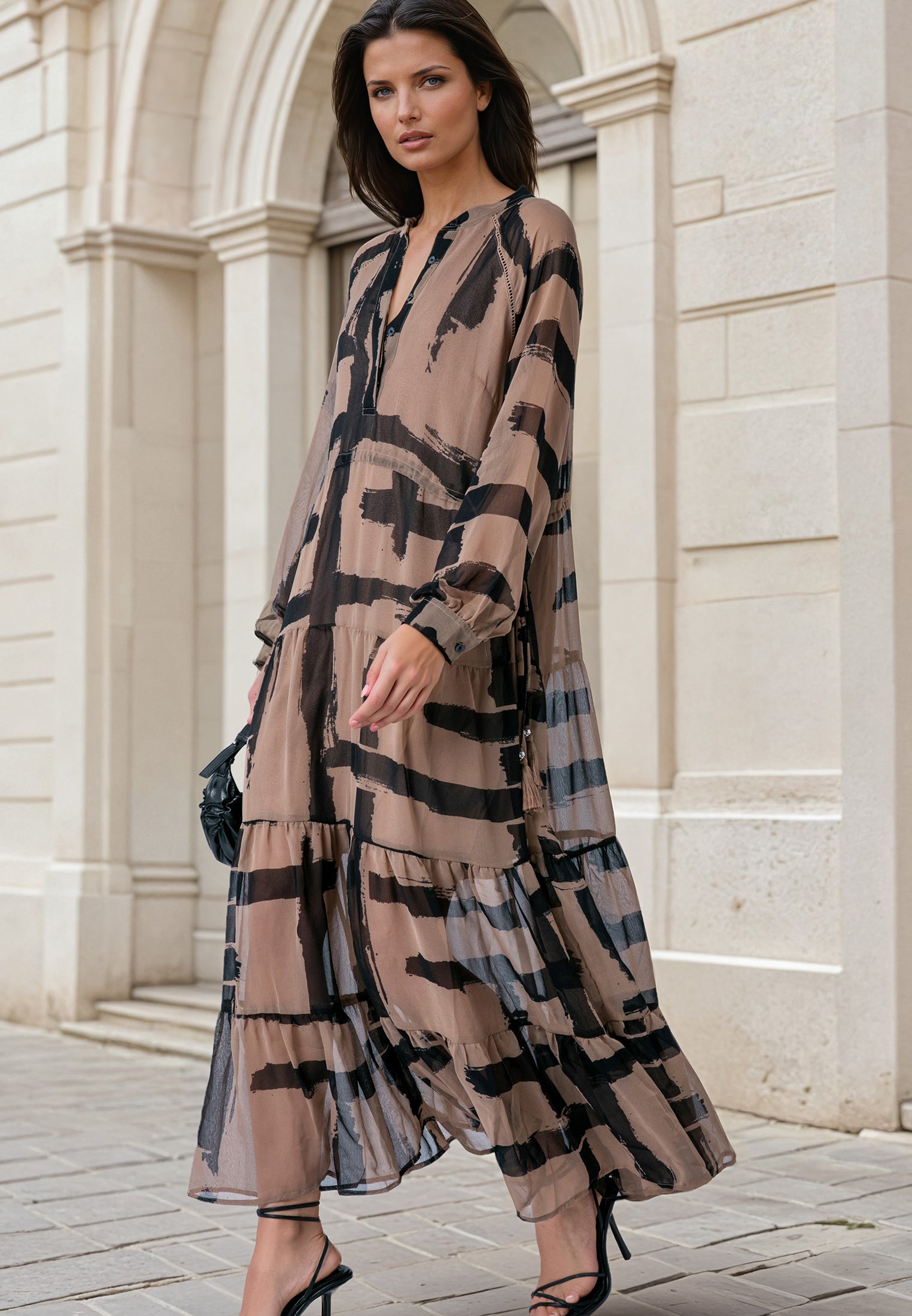 ZOE MAXI DRESS SELVAGE COCO