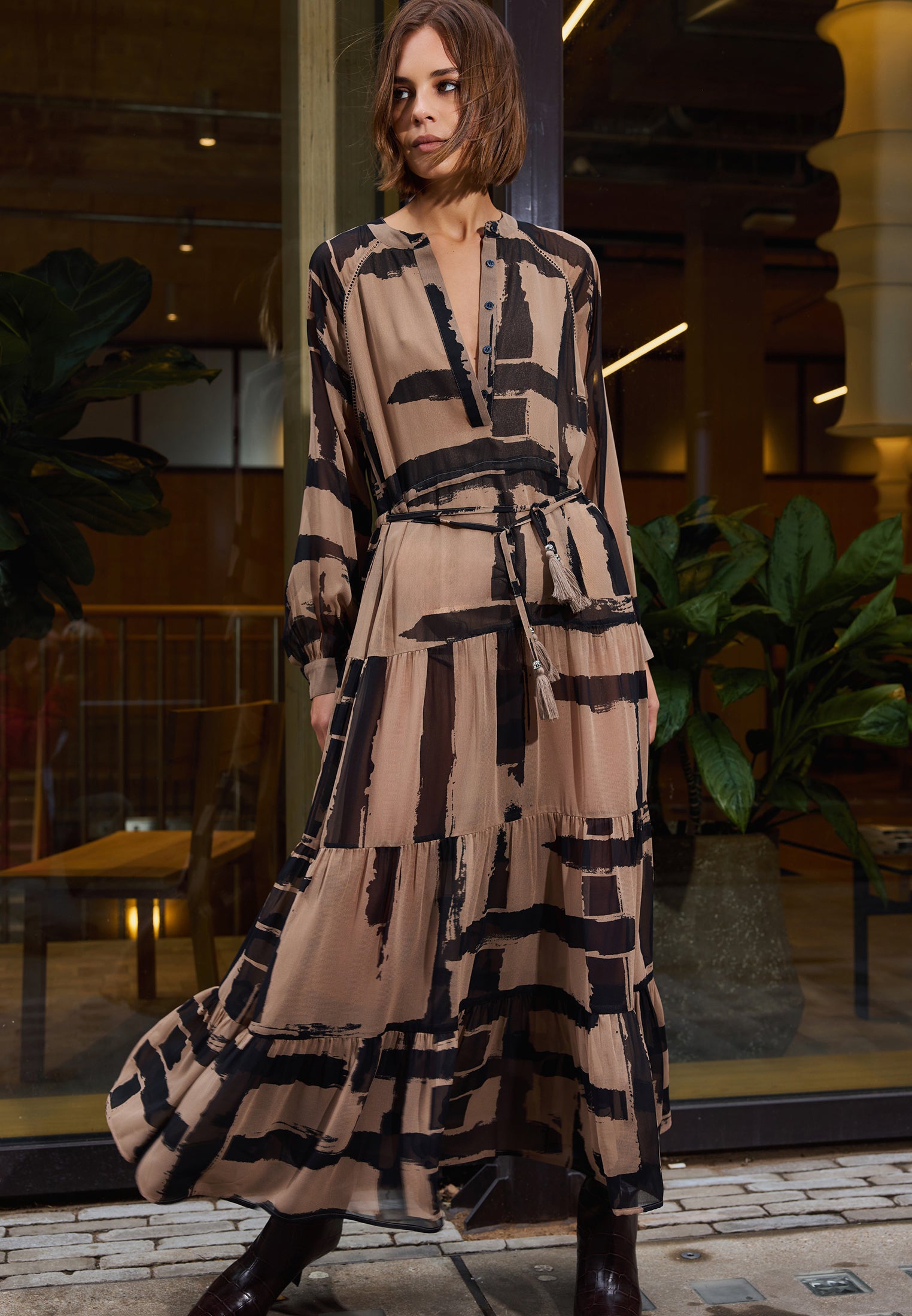 ZOE MAXI DRESS SELVAGE COCO