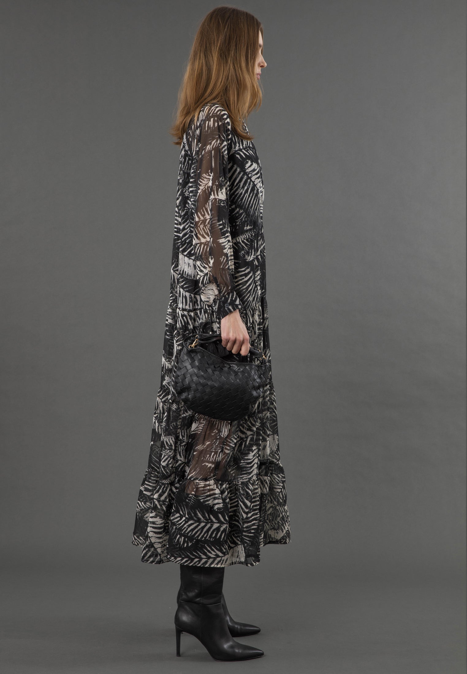 ZOE MAXI DRESS VAMP BLACK & WHITE