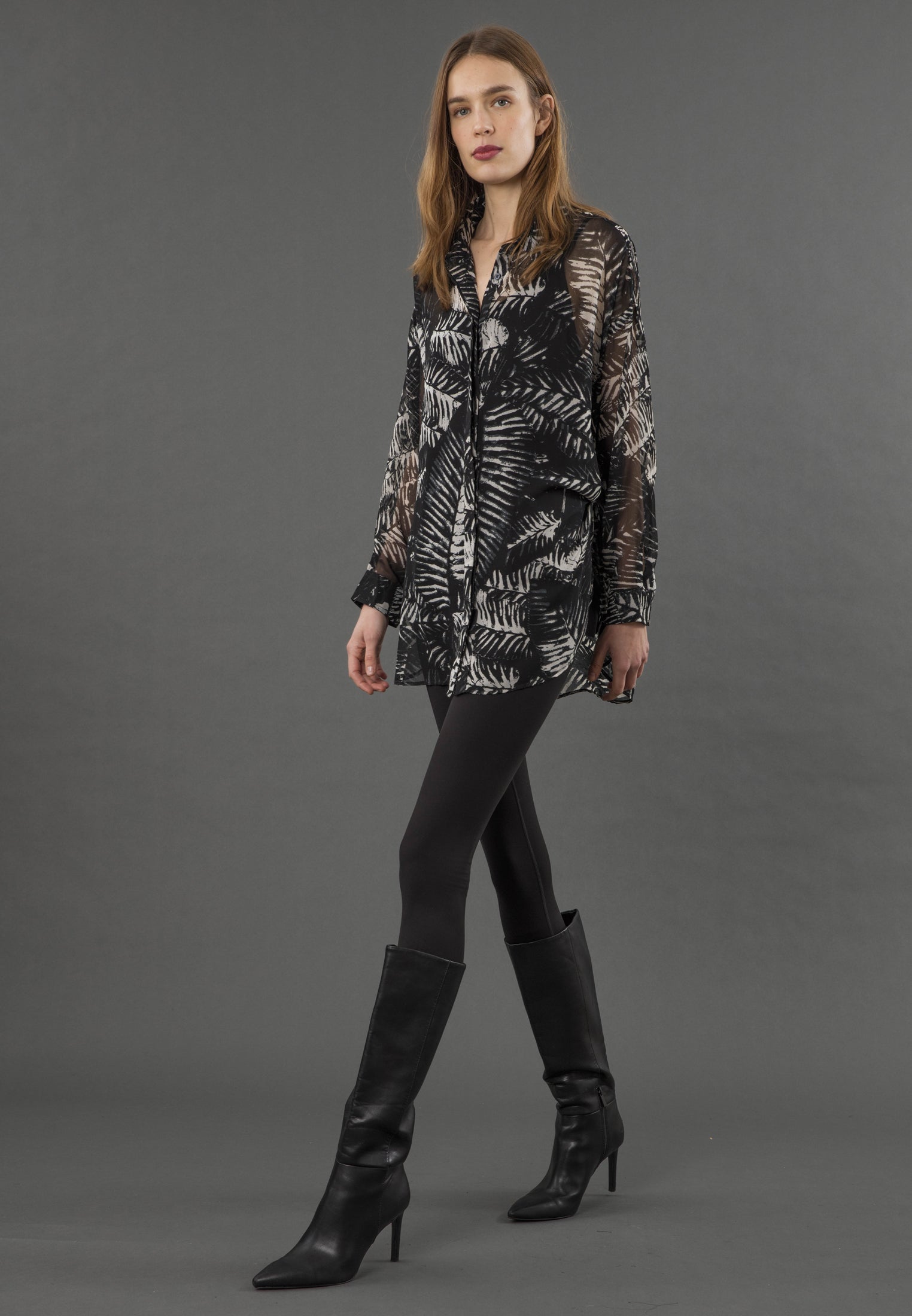 ZOE SHIRT VAMP BLACK & WHITE