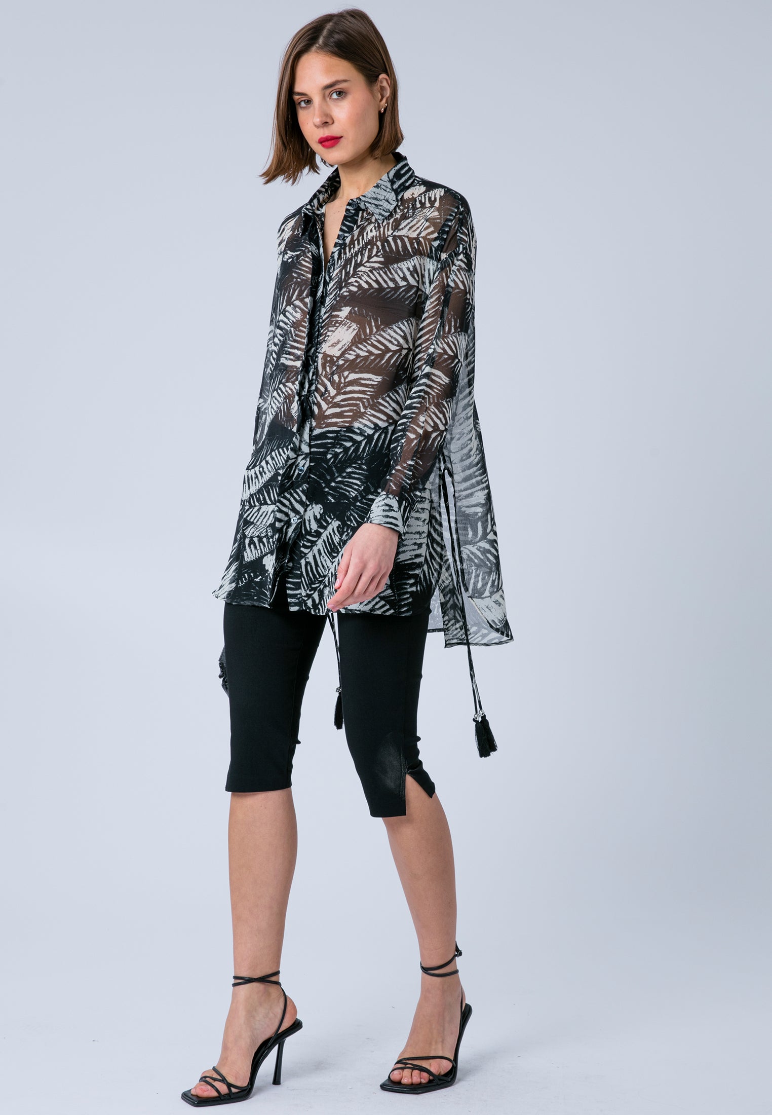 ZOE SHIRT VAMP BLACK & WHITE