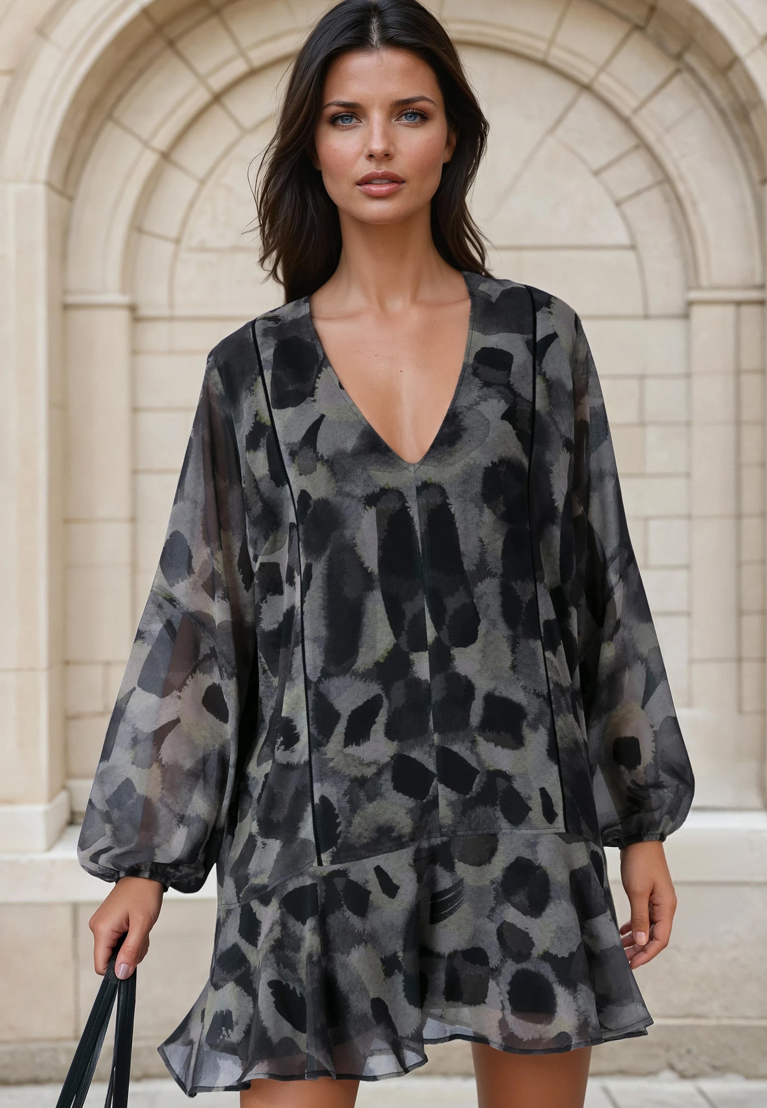 EDIE TUNIC DRESS TERRAZZO YELLOW
