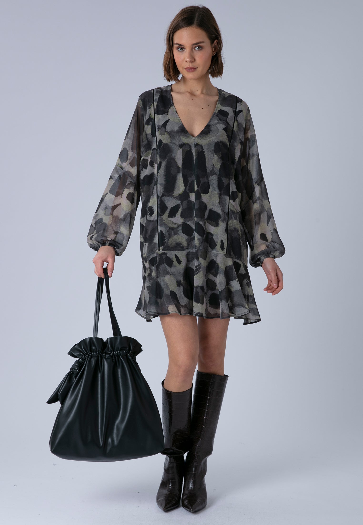 EDIE TUNIC DRESS TERRAZZO YELLOW