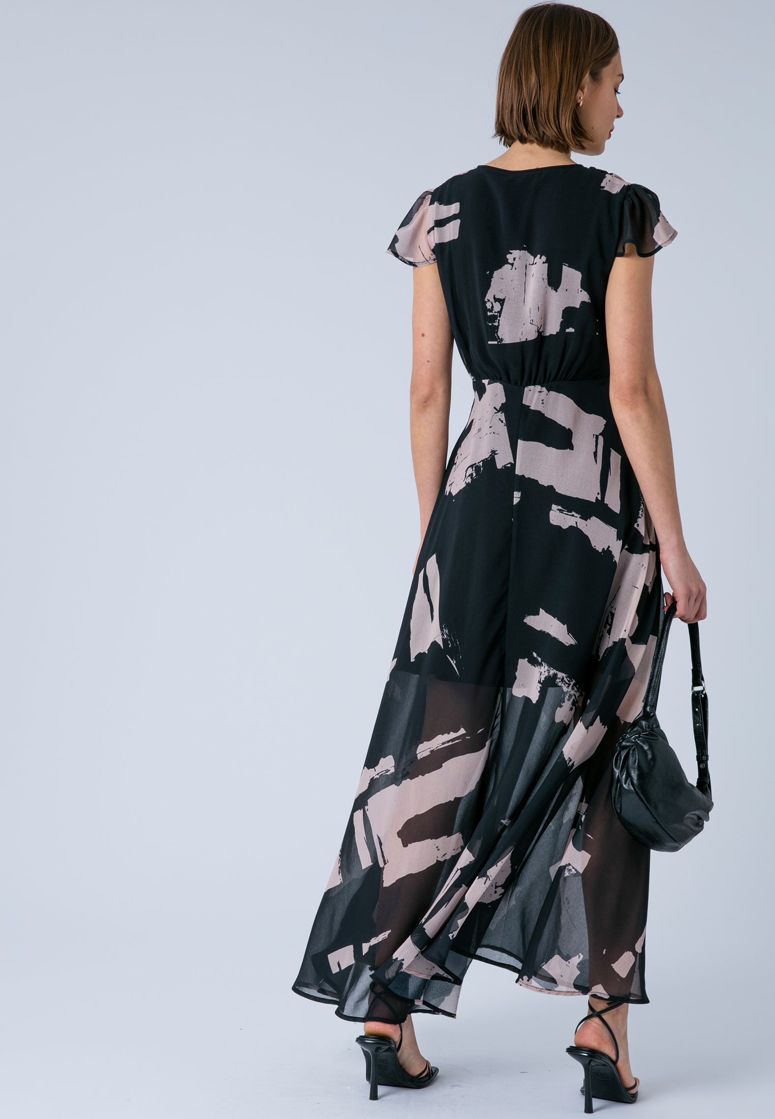 INDIUM MAXI DRESS FACADE BLACK & ASHES