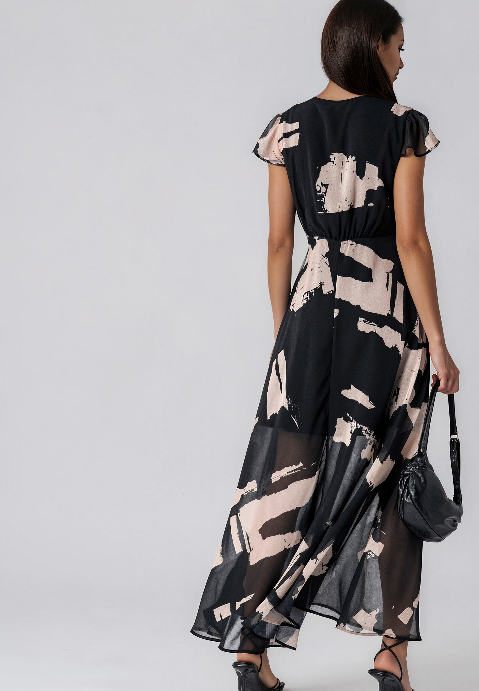 INDIUM MAXI DRESS FACADE BLACK & ASHES