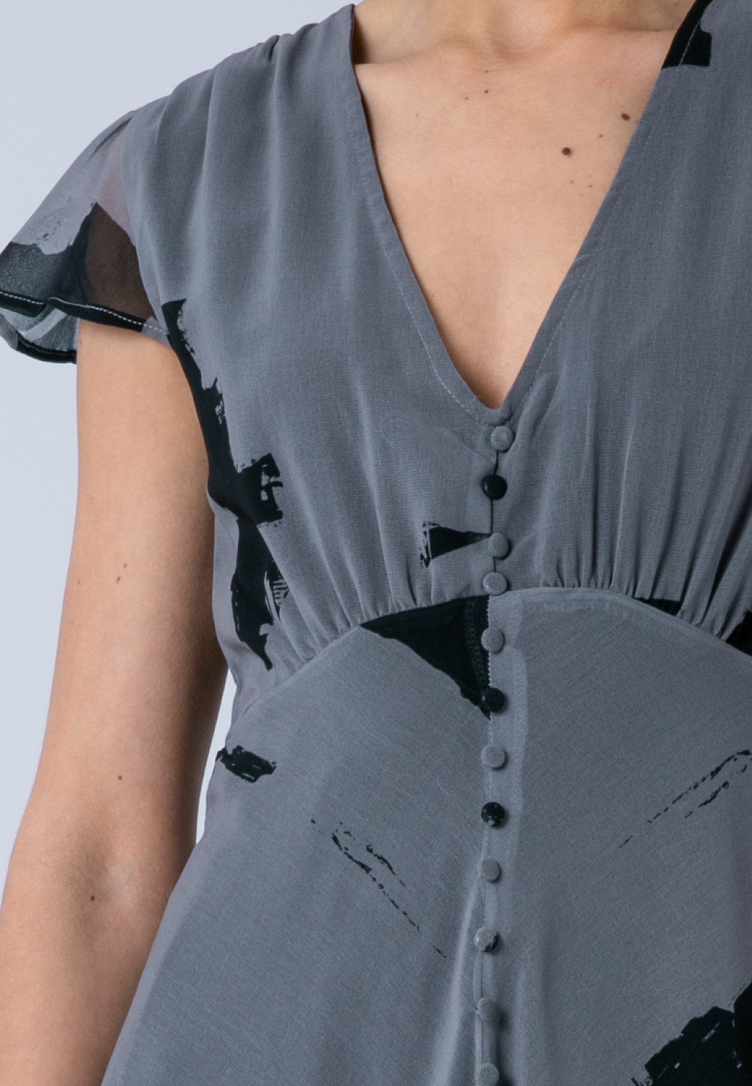 INDIUM MAXI DRESS FACADE FLINT & BLACK