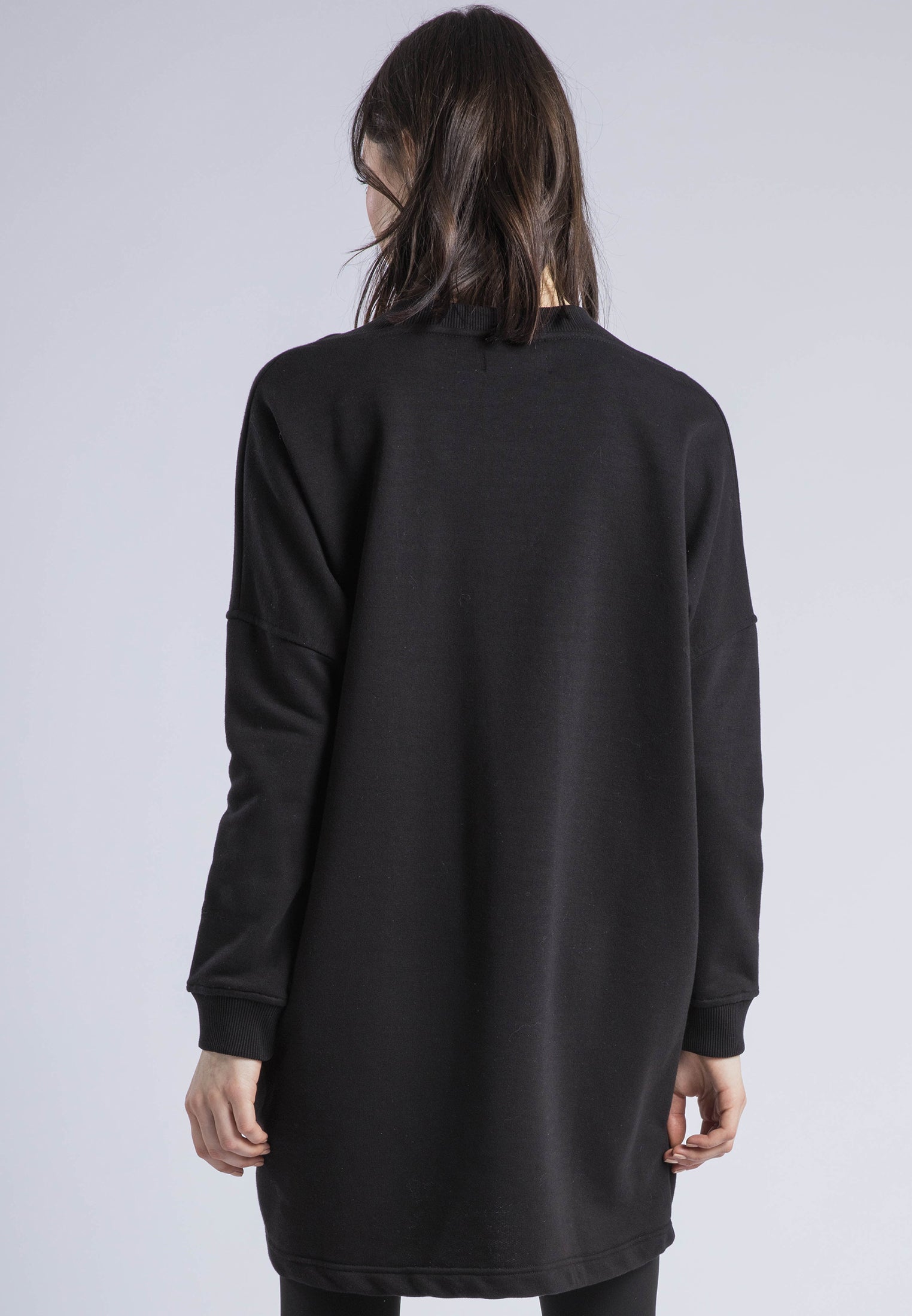 FLORA SWEAT DRESS BLACK