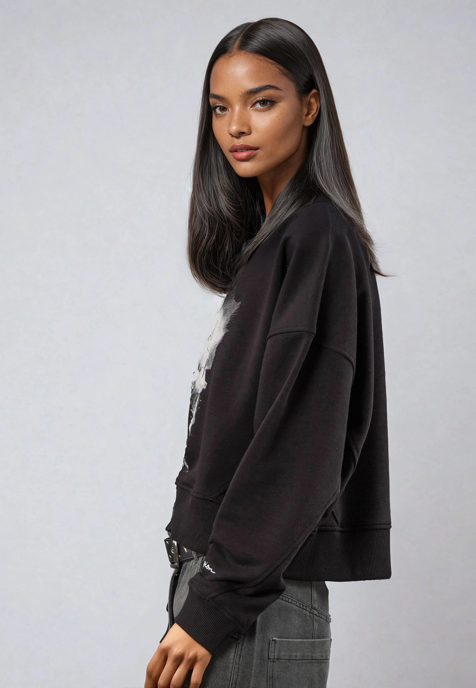 FLORA SWEAT BLACK