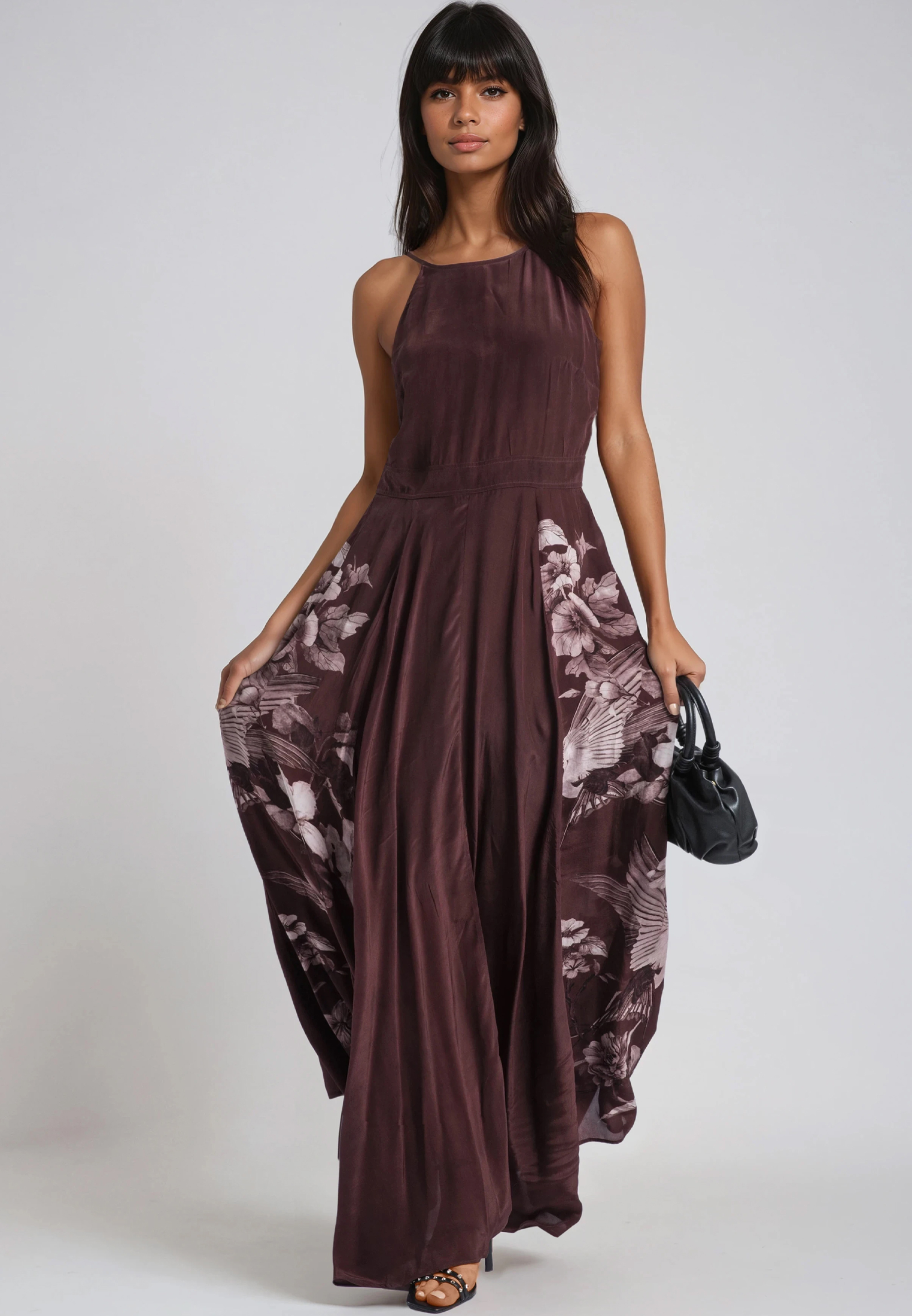 INVERSION DRESS BROWN