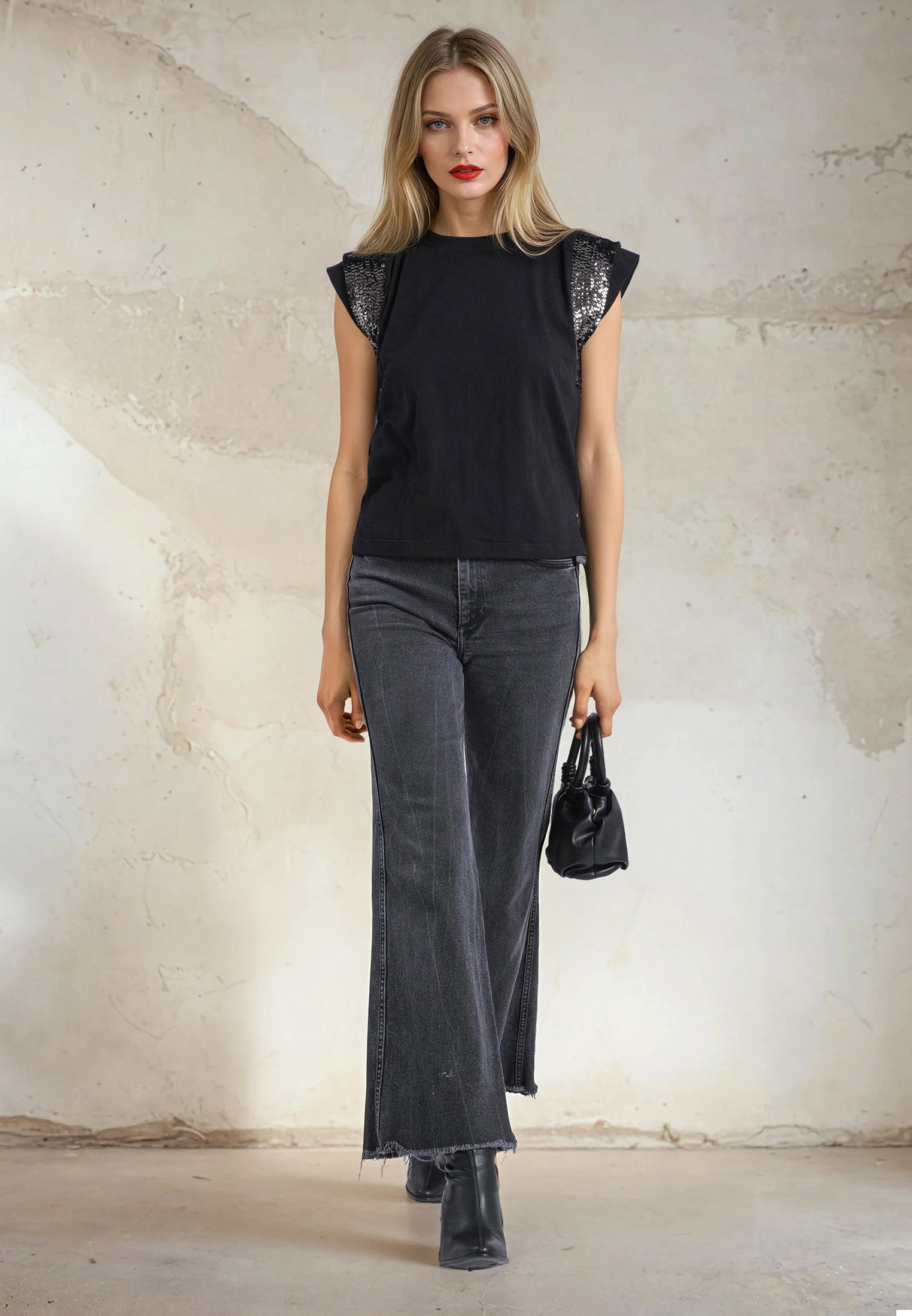 JUST ROSE T-SHIRT BLACK