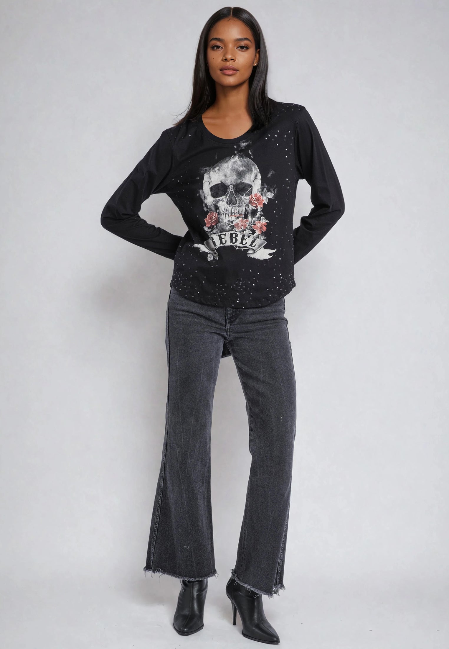 REBEL SKULL T-SHIRT BLACK
