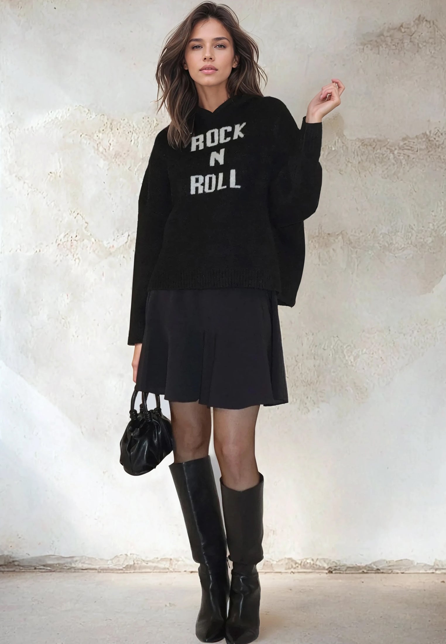 COURTNEY HOODIE JUMPER BLACK