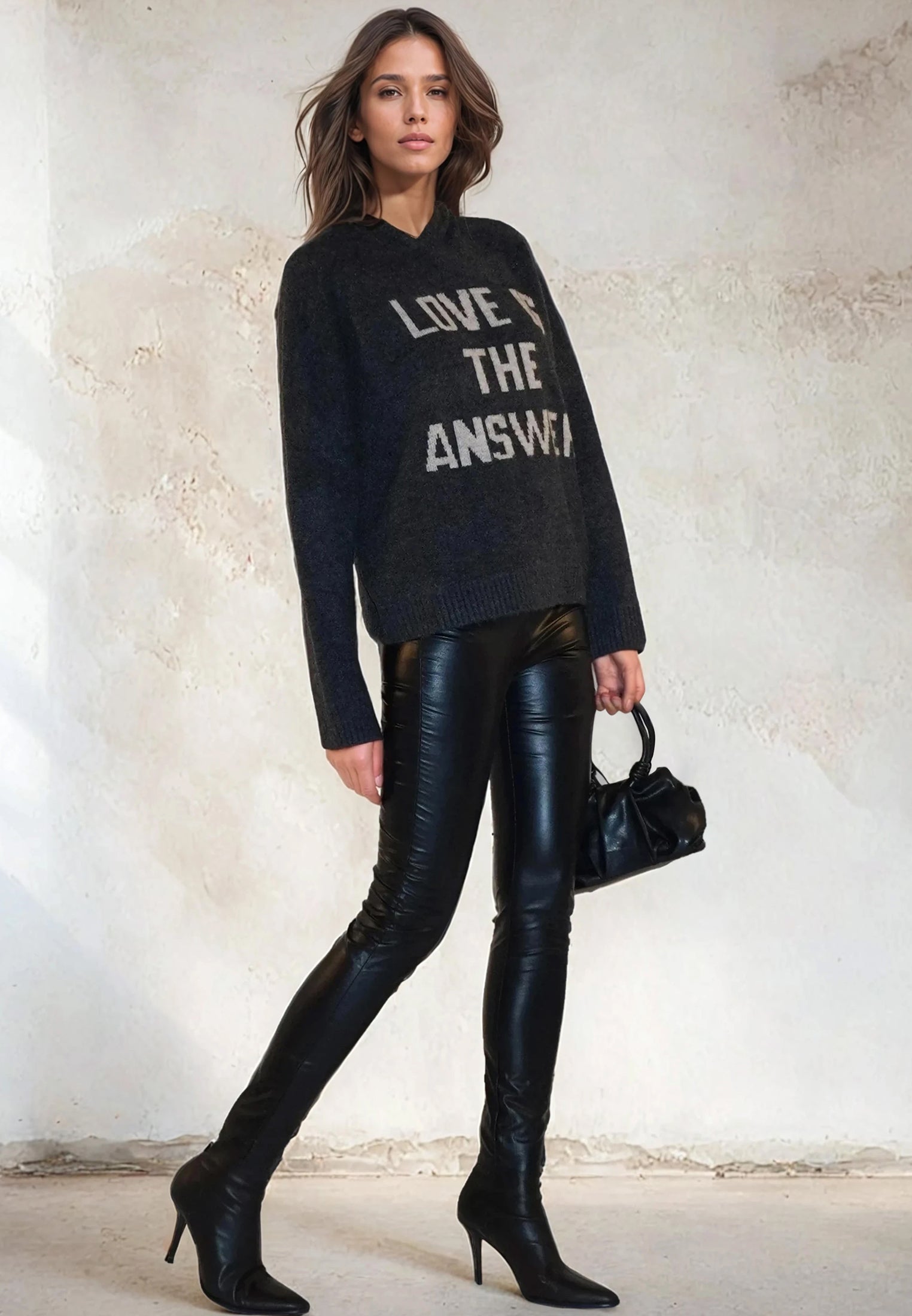 COURTNEY HOODIE JUMPER CHARCOAL
