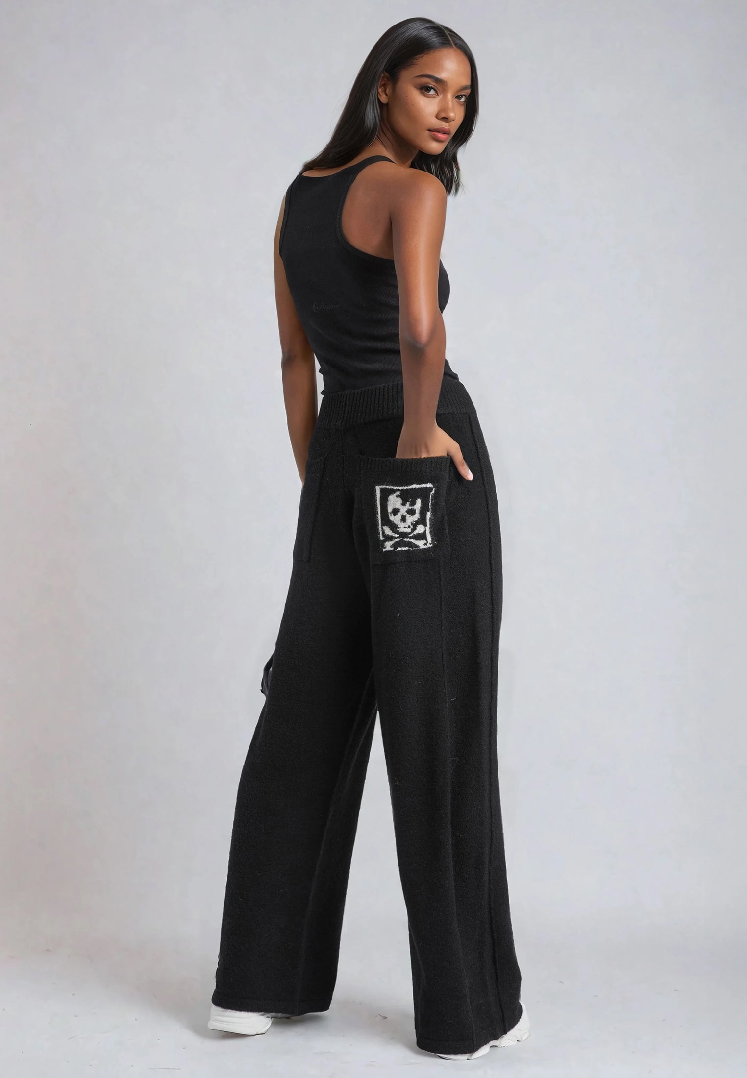 LUSCIOUS KNITTED PANT BLACK
