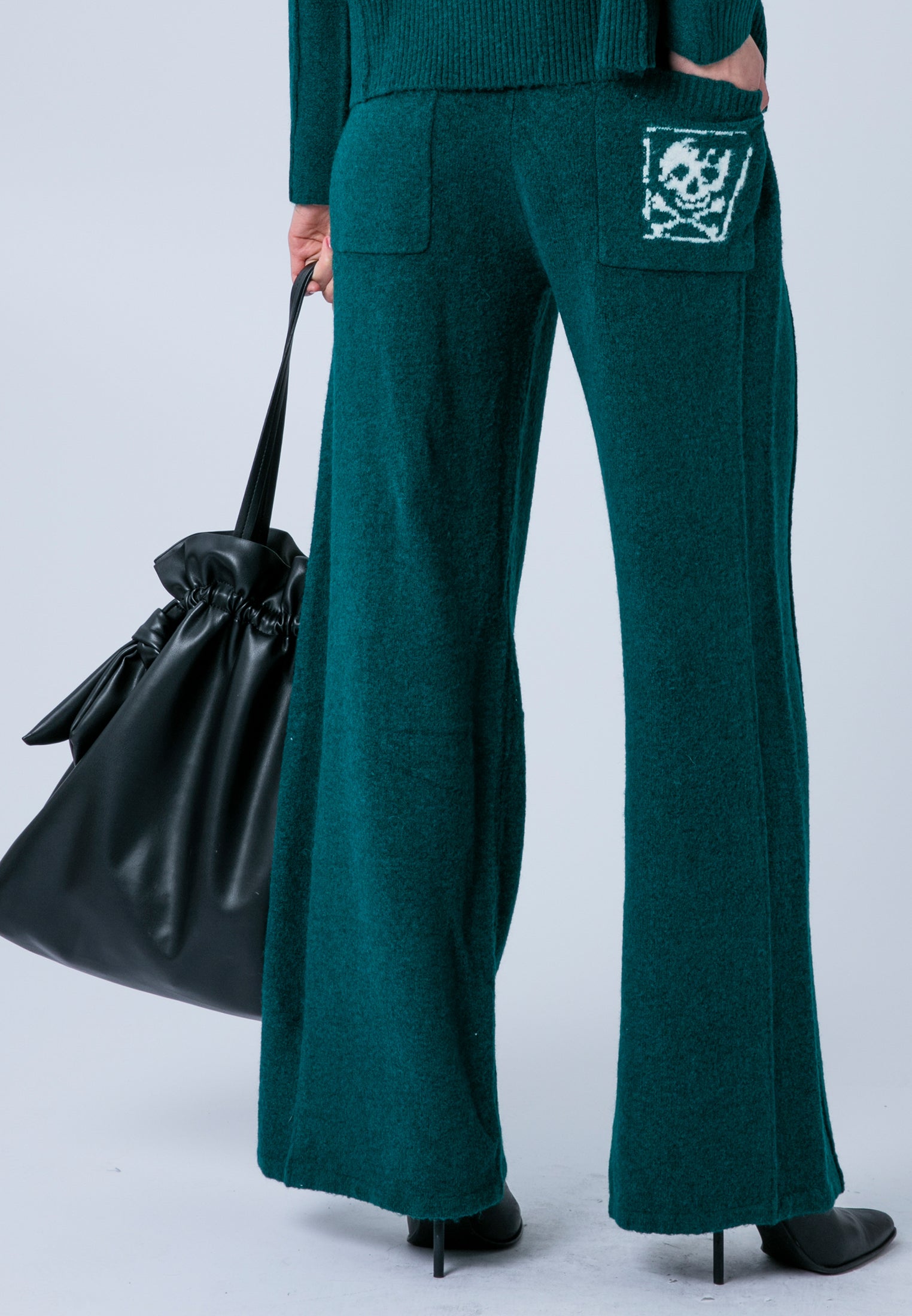 LUSCIOUS KNITTED PANT FOREST GREEN