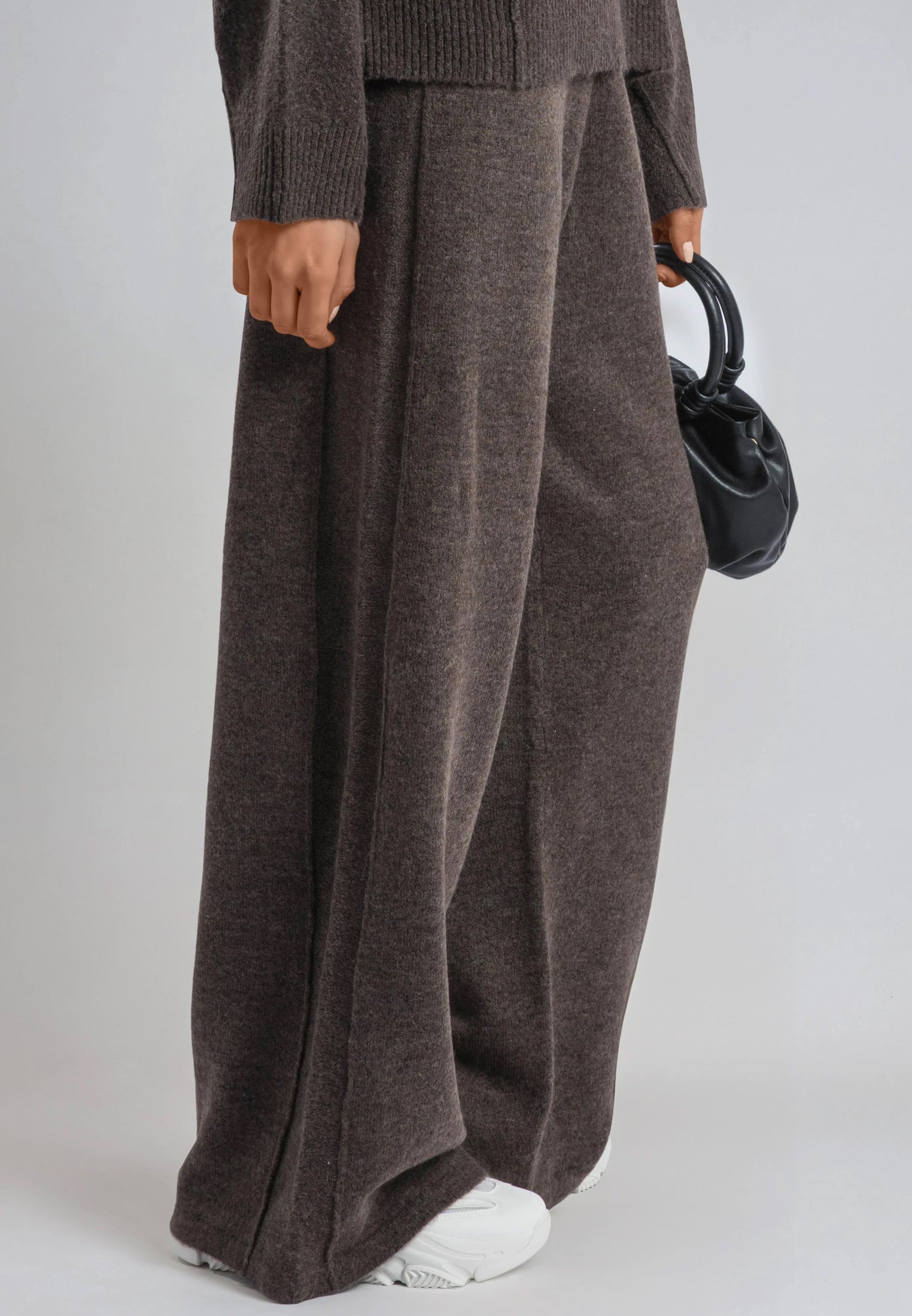 LUSCIOUS KNITTED PANT DARK BROWN