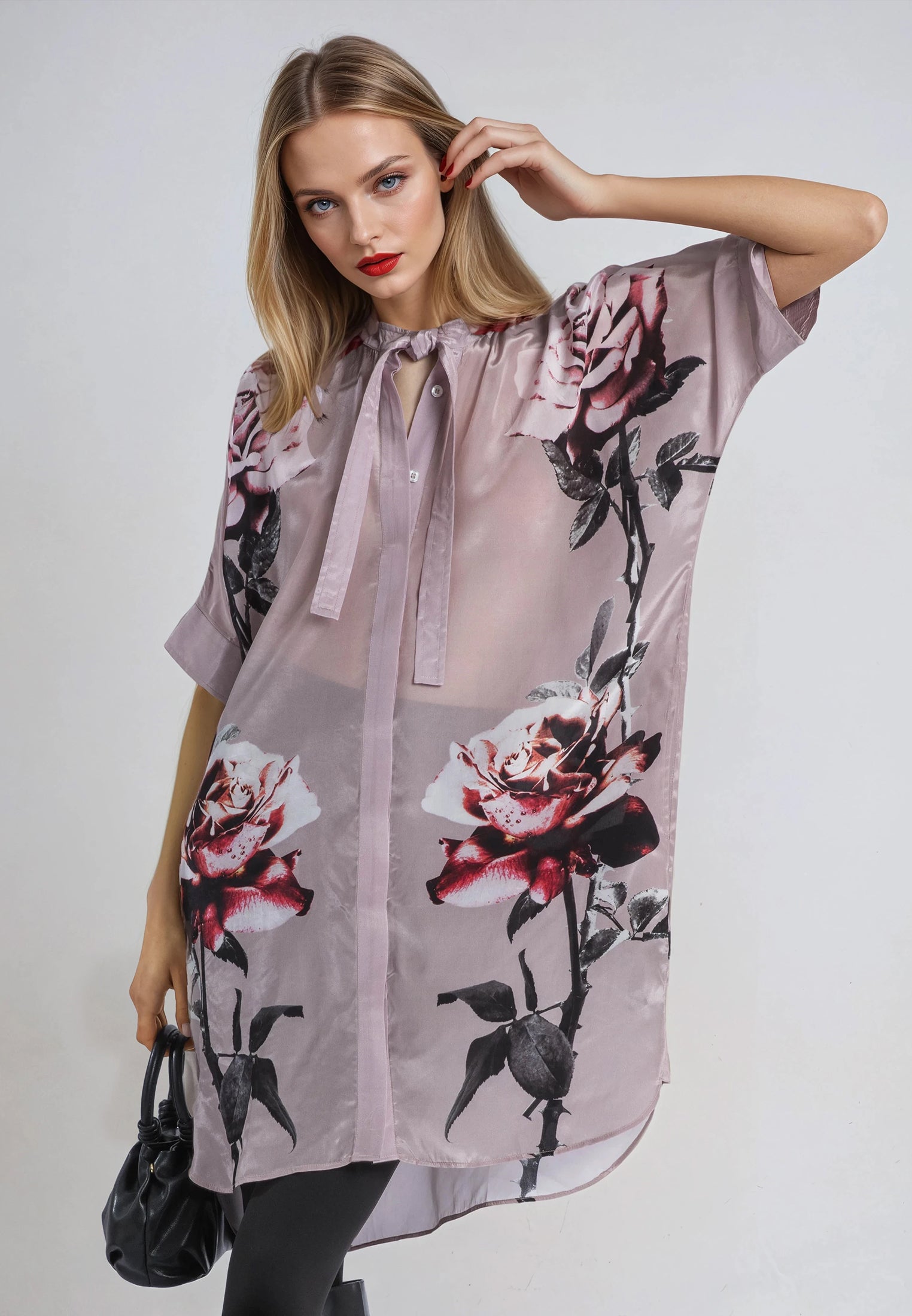 DIANA MAXI TUNIC ROSE HEART