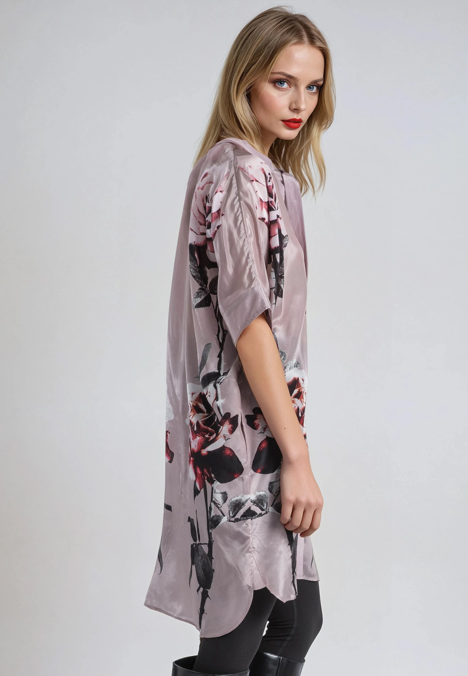 DIANA MAXI TUNIC ROSE HEART