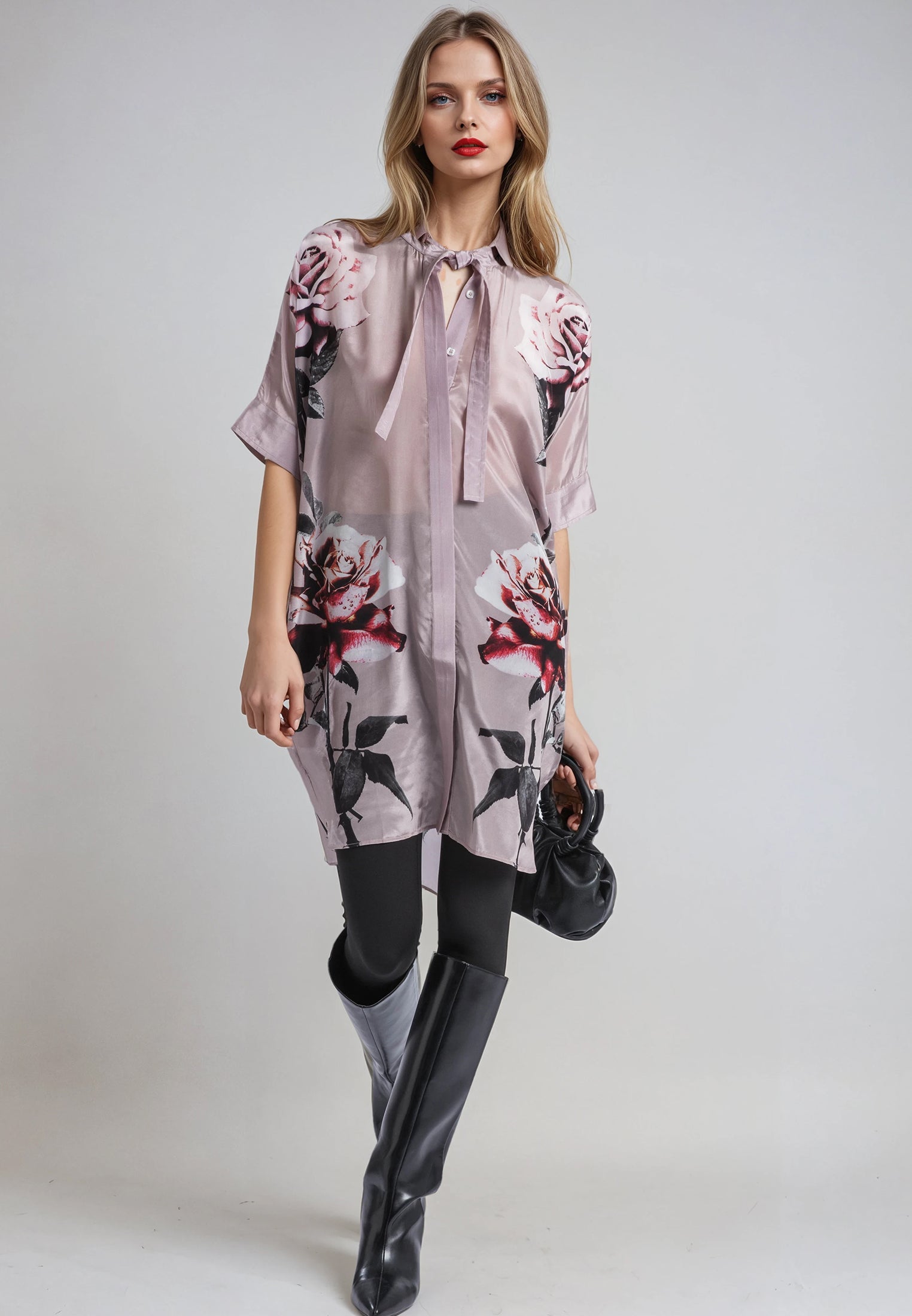 DIANA MAXI TUNIC ROSE HEART