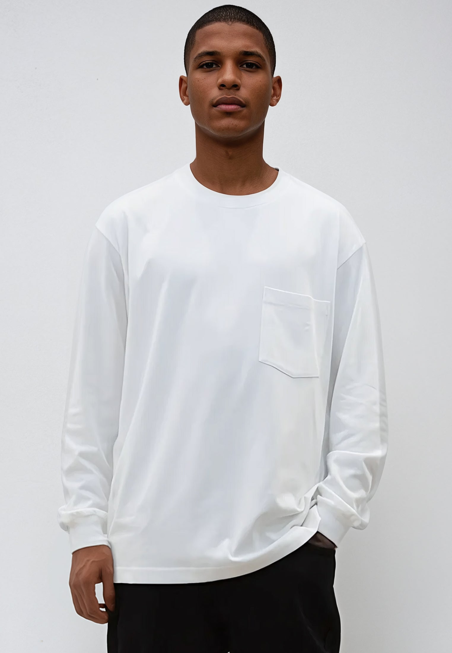 HEAVYWEIGHT LS POCKET T-SHIRT OFF WHITE