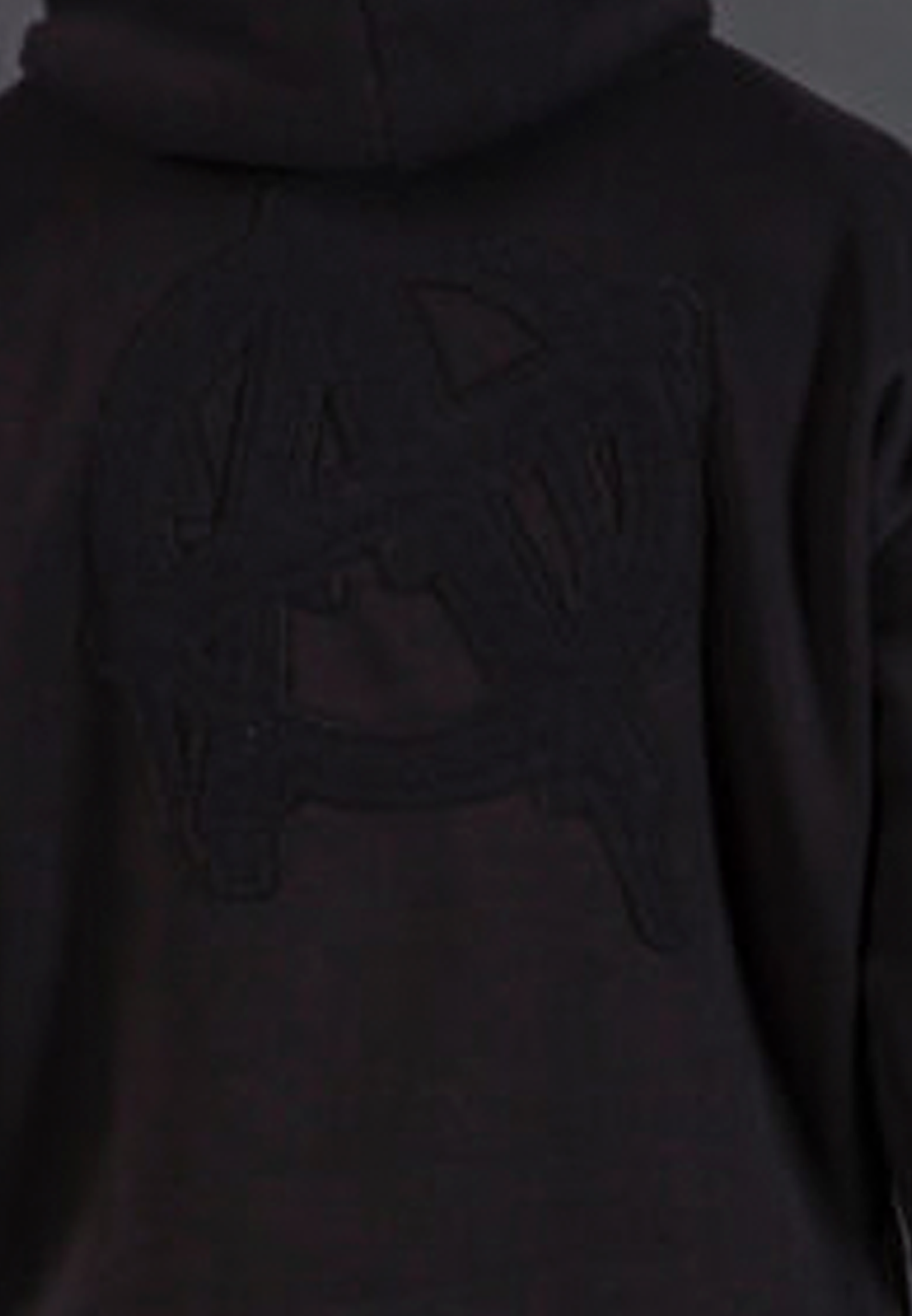 ANARCHY APPLIQUE HOODIE BLACK