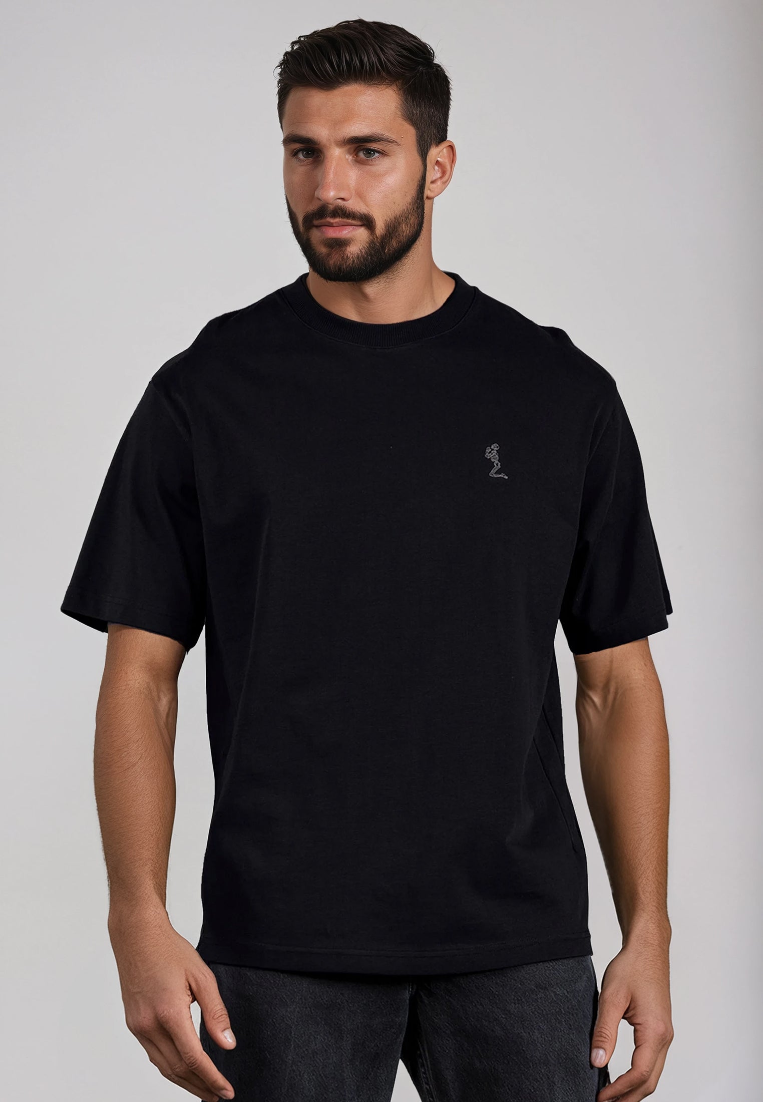 OVERSIZED HEAVY BLOCK T-SHIRT JET BLACK