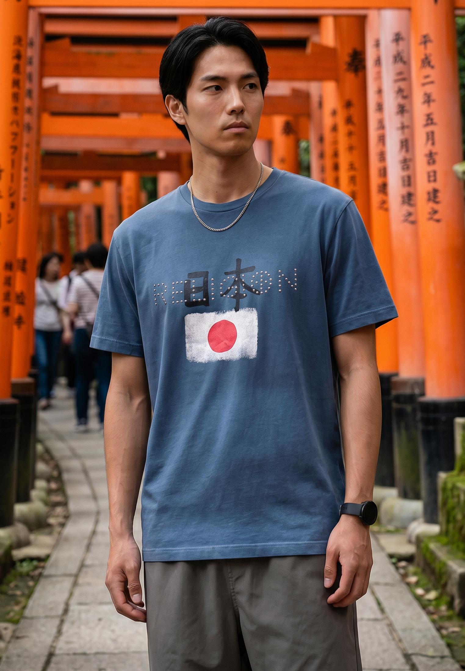 JAPAN T-SHIRT BRIGHT BLUE