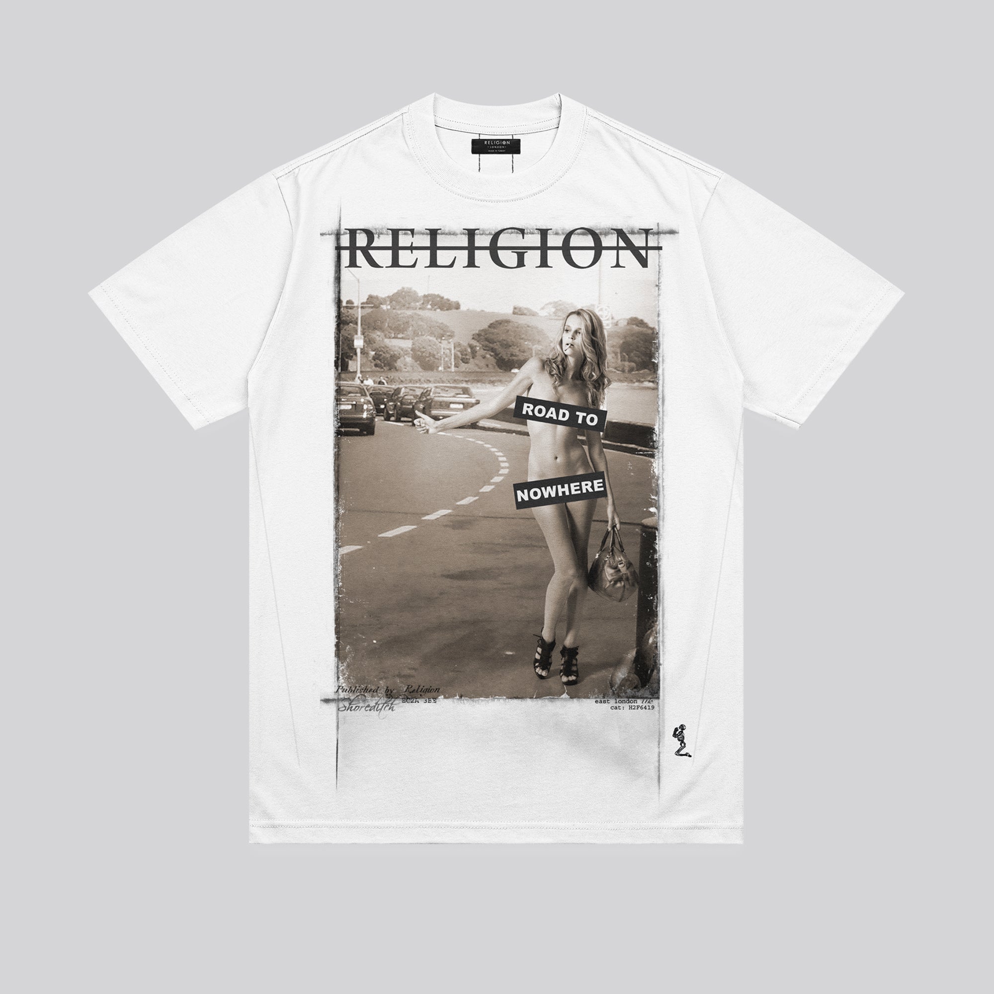 ROAD TO NOWHERE WHITE  T-SHIRT