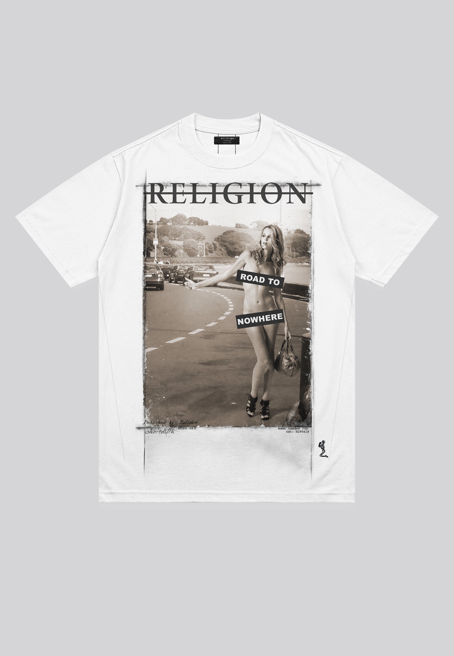 ROAD TO NOWHERE WHITE  T-SHIRT